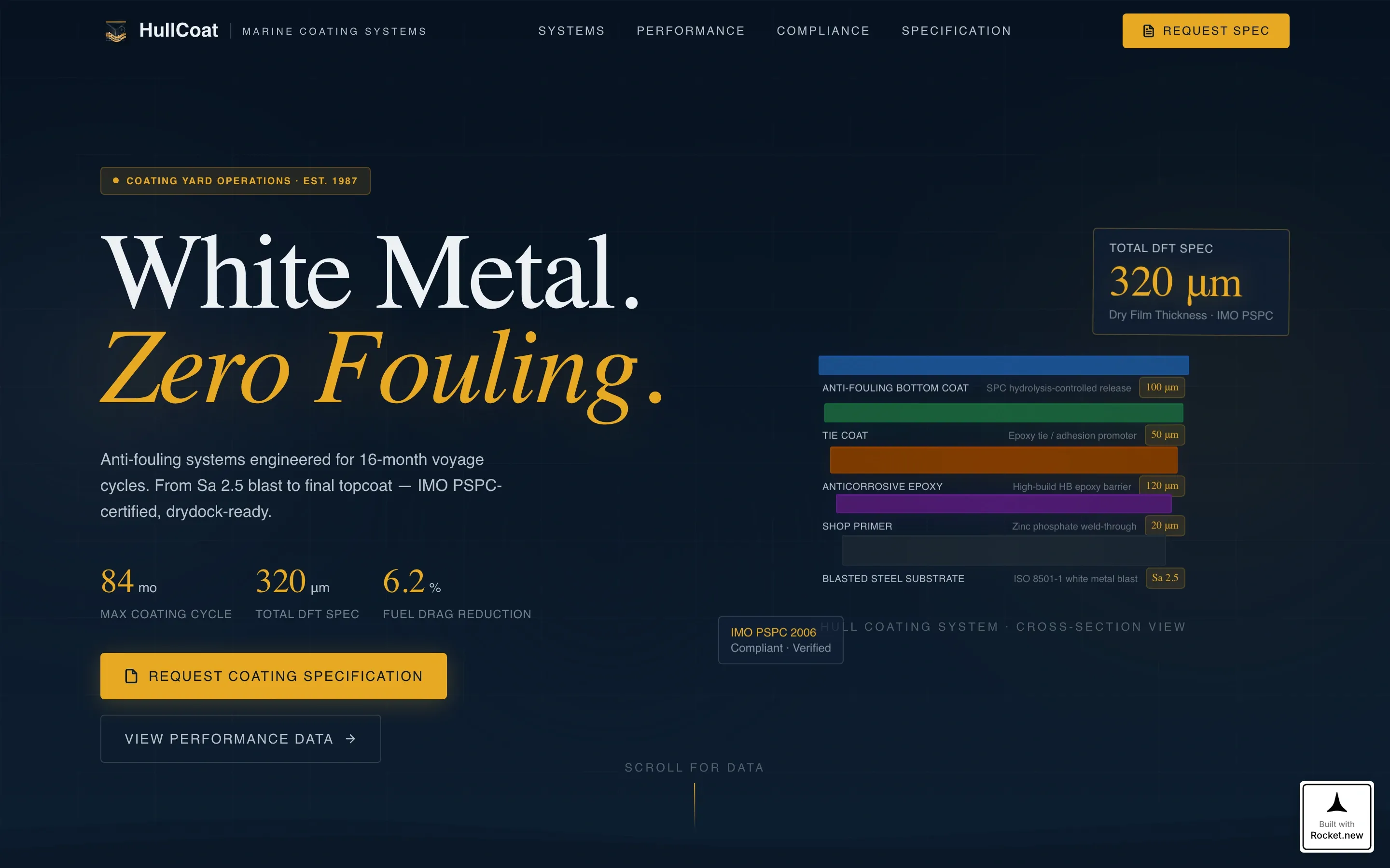 Marine Coating Service Landing Page Template
