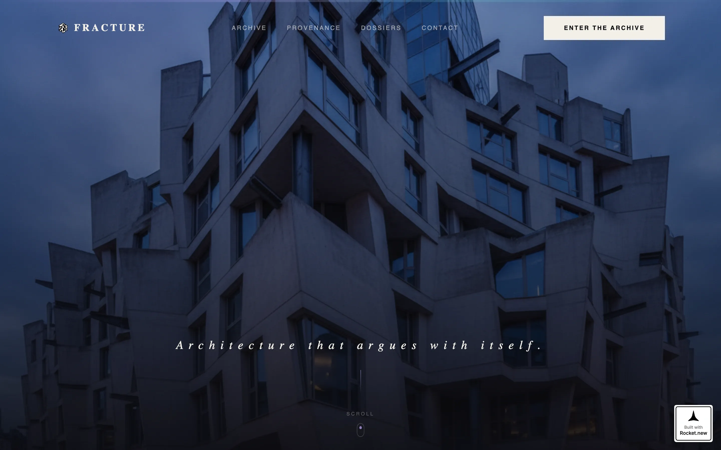 Bold Deconstructivist Real Estate Landing Page