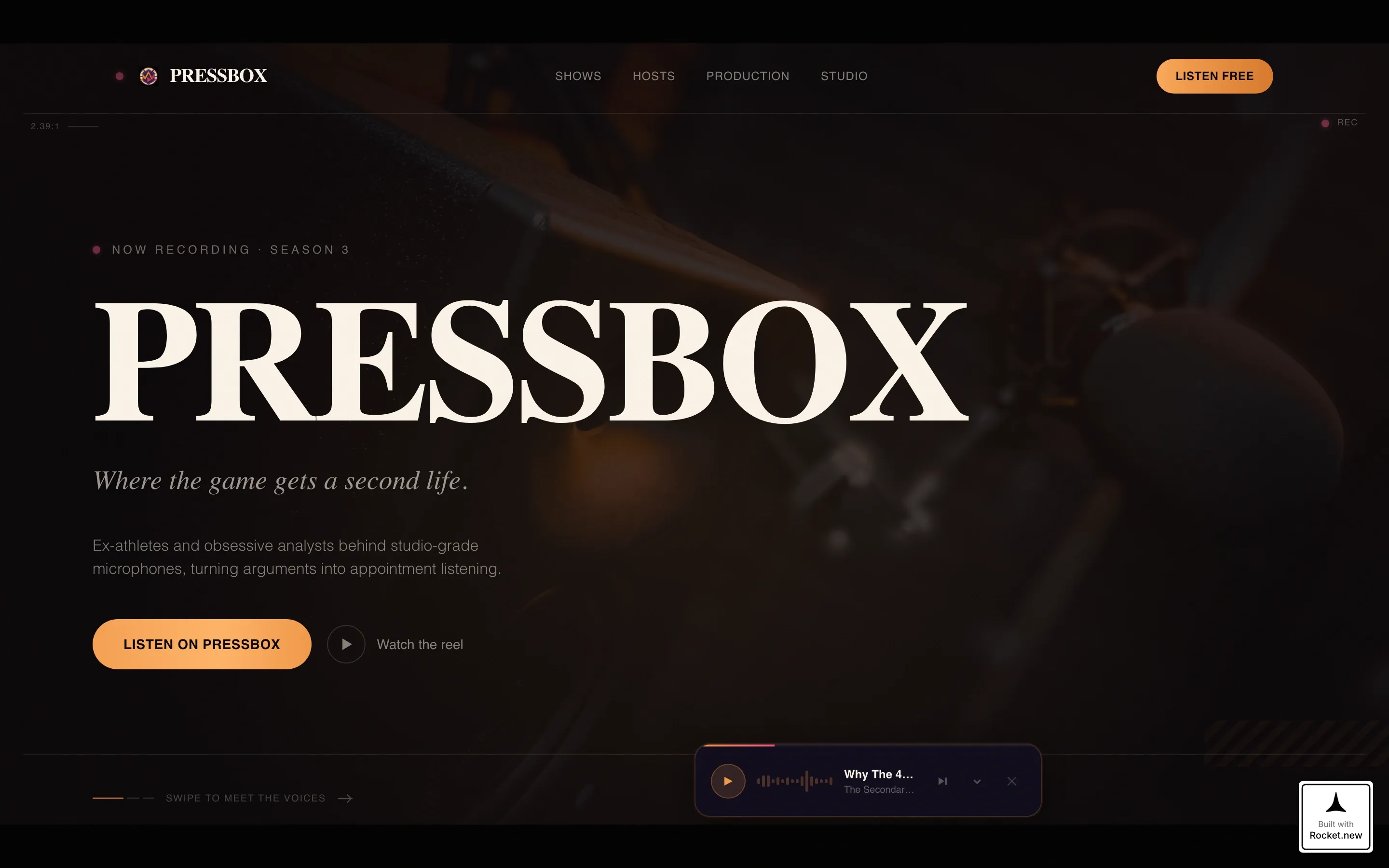 Dynamic Podcast Production Landing Page Template