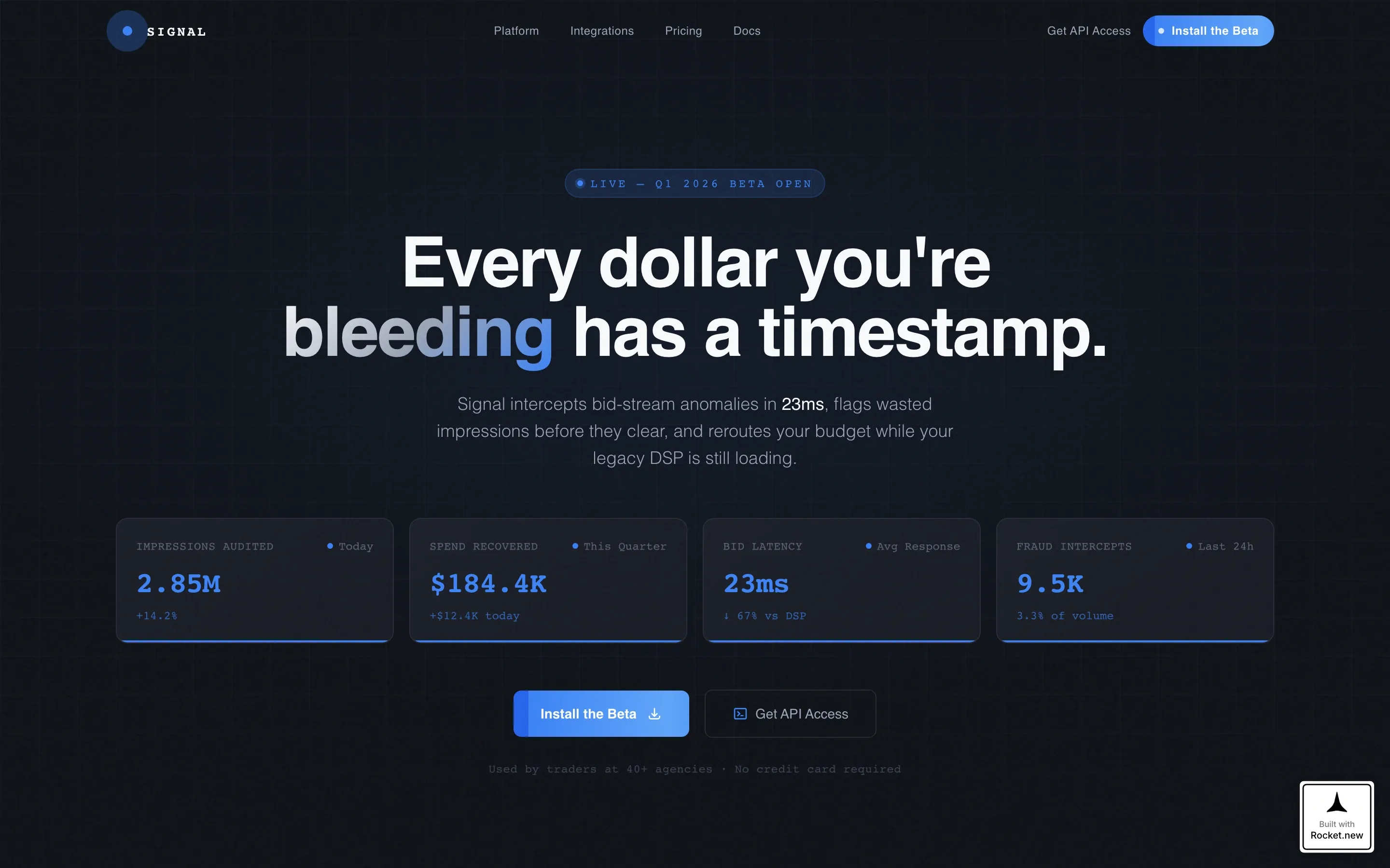 Adtech Landing Page Template for Programmatic Buyers