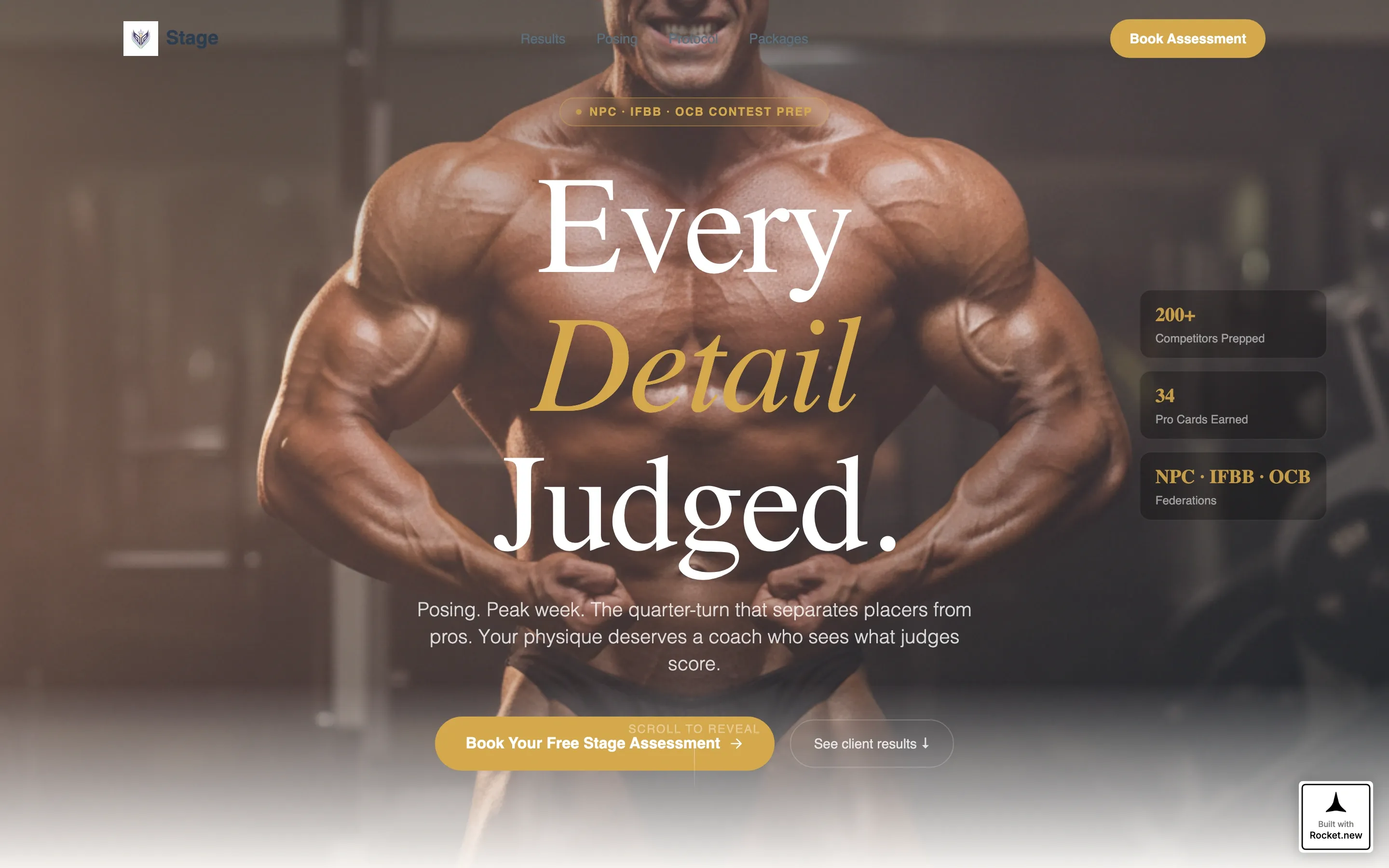 Contest Prep & Competition Bodybuilding Coach Website Template