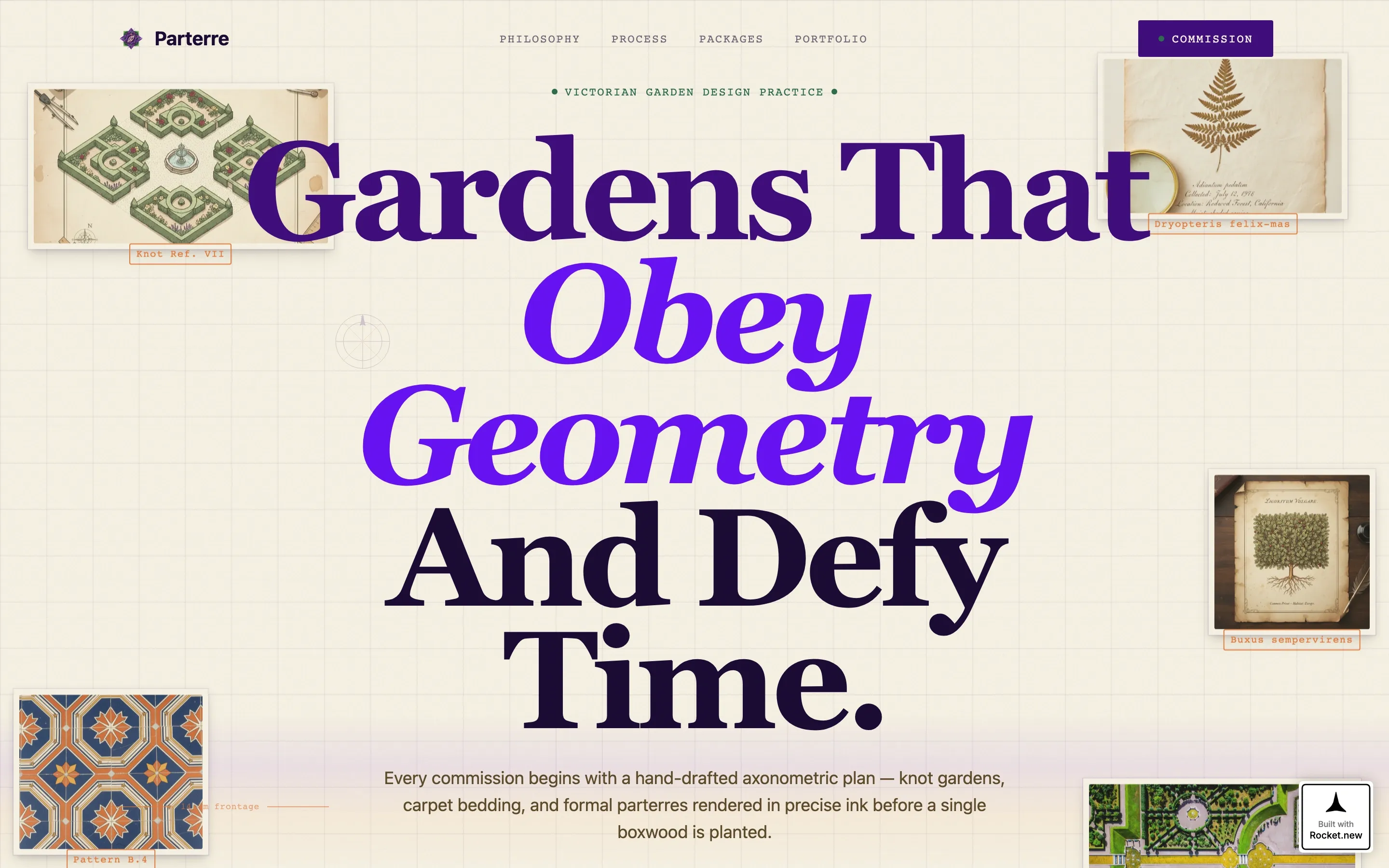 Victorian Landscape Designer Landing Page Template