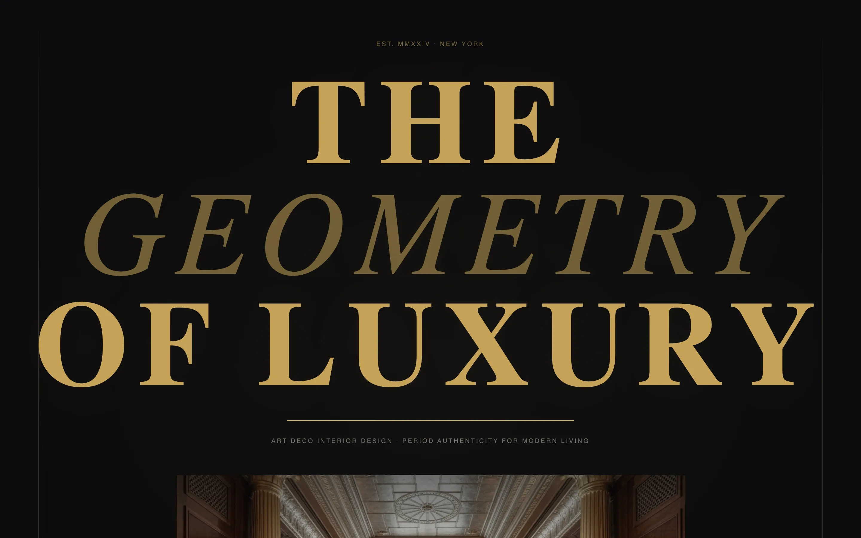 Art Deco Interior Designer Landing Page Template