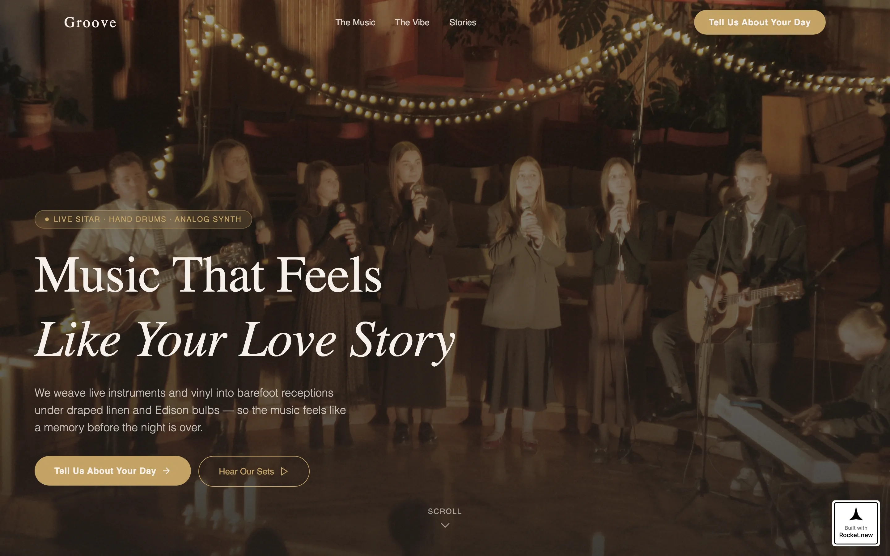 Bohemian Wedding DJ & Band Landing Page Template
