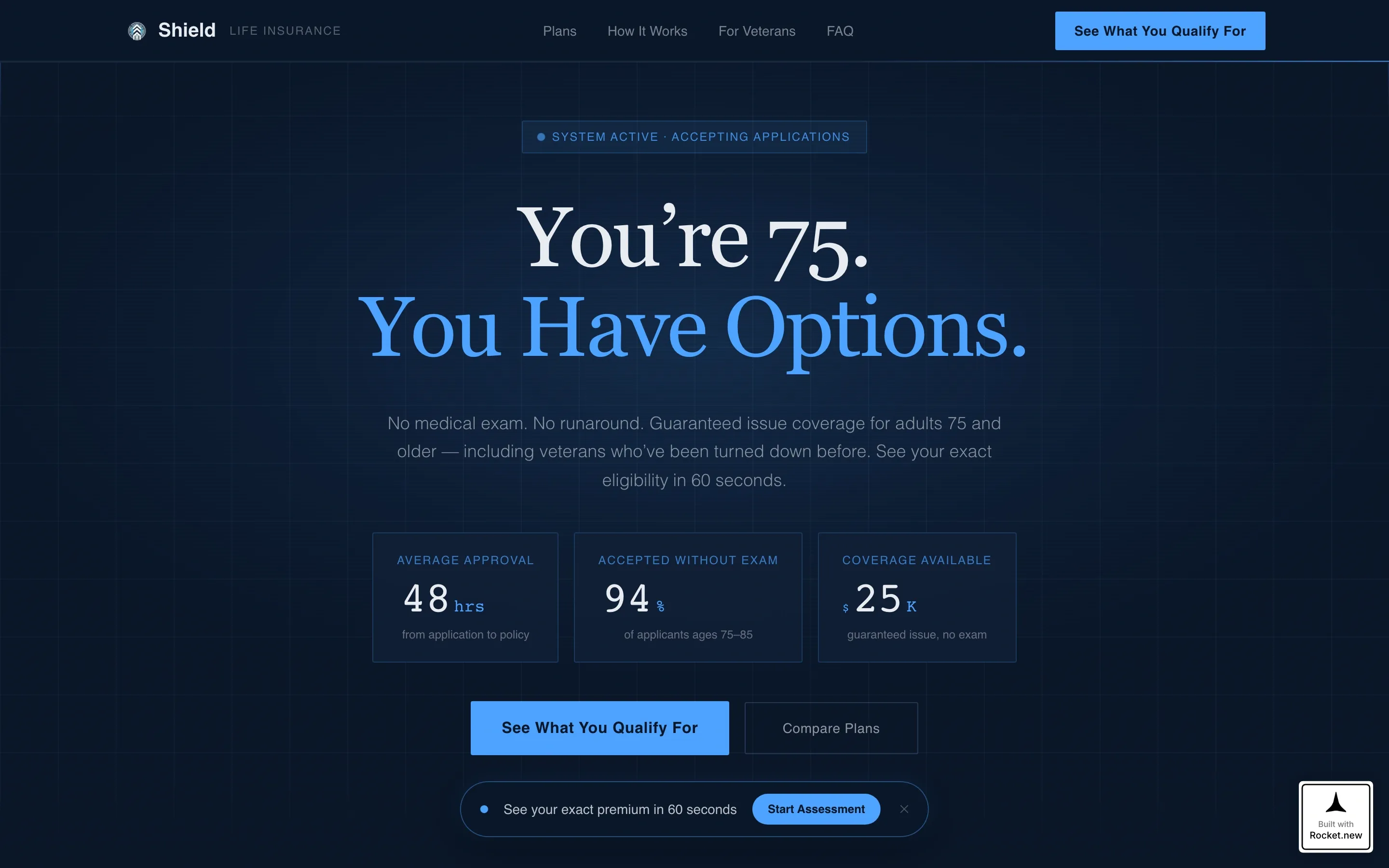 Senior Life Insurance Landing Page Template