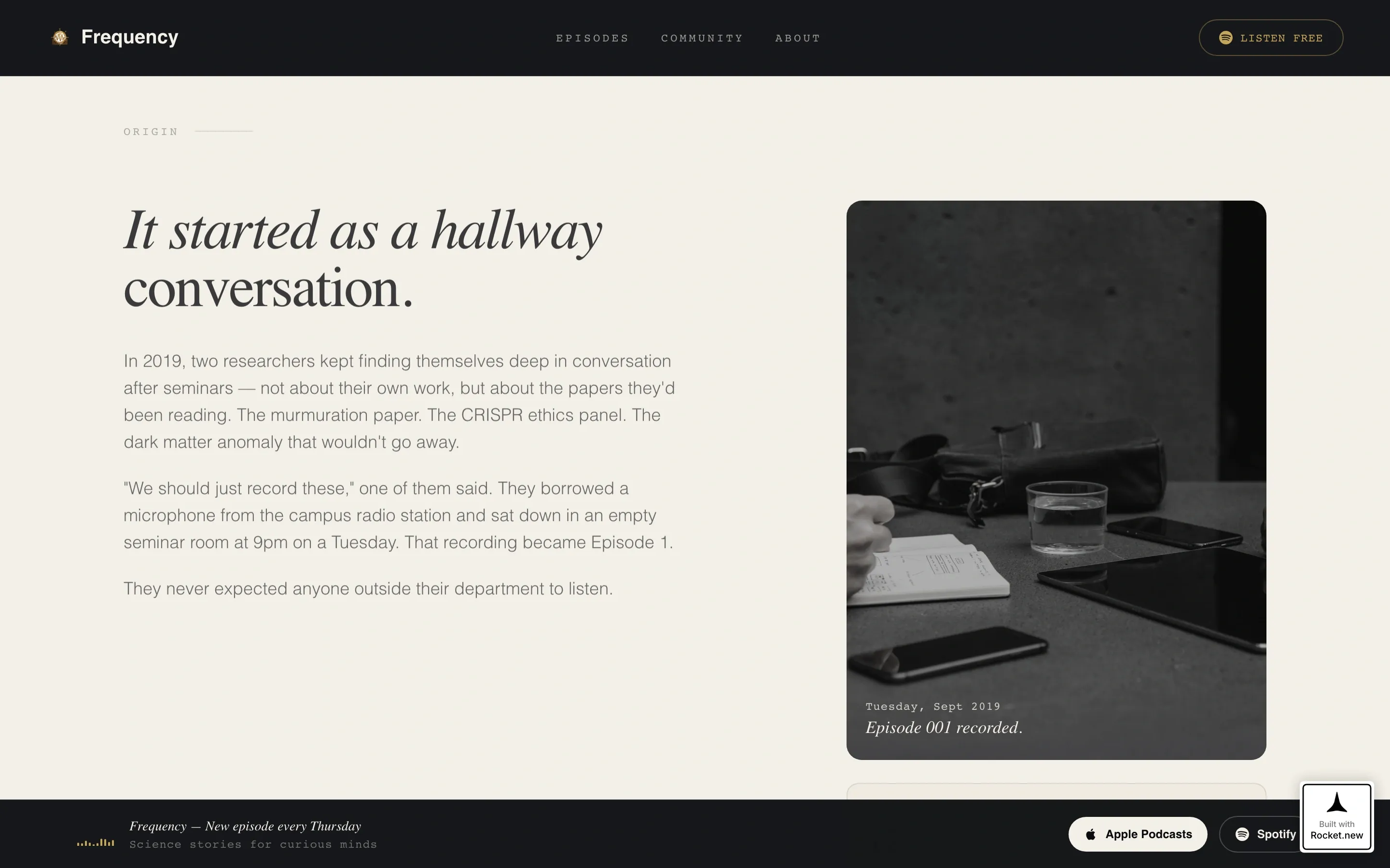 Science Podcast Landing Page Template