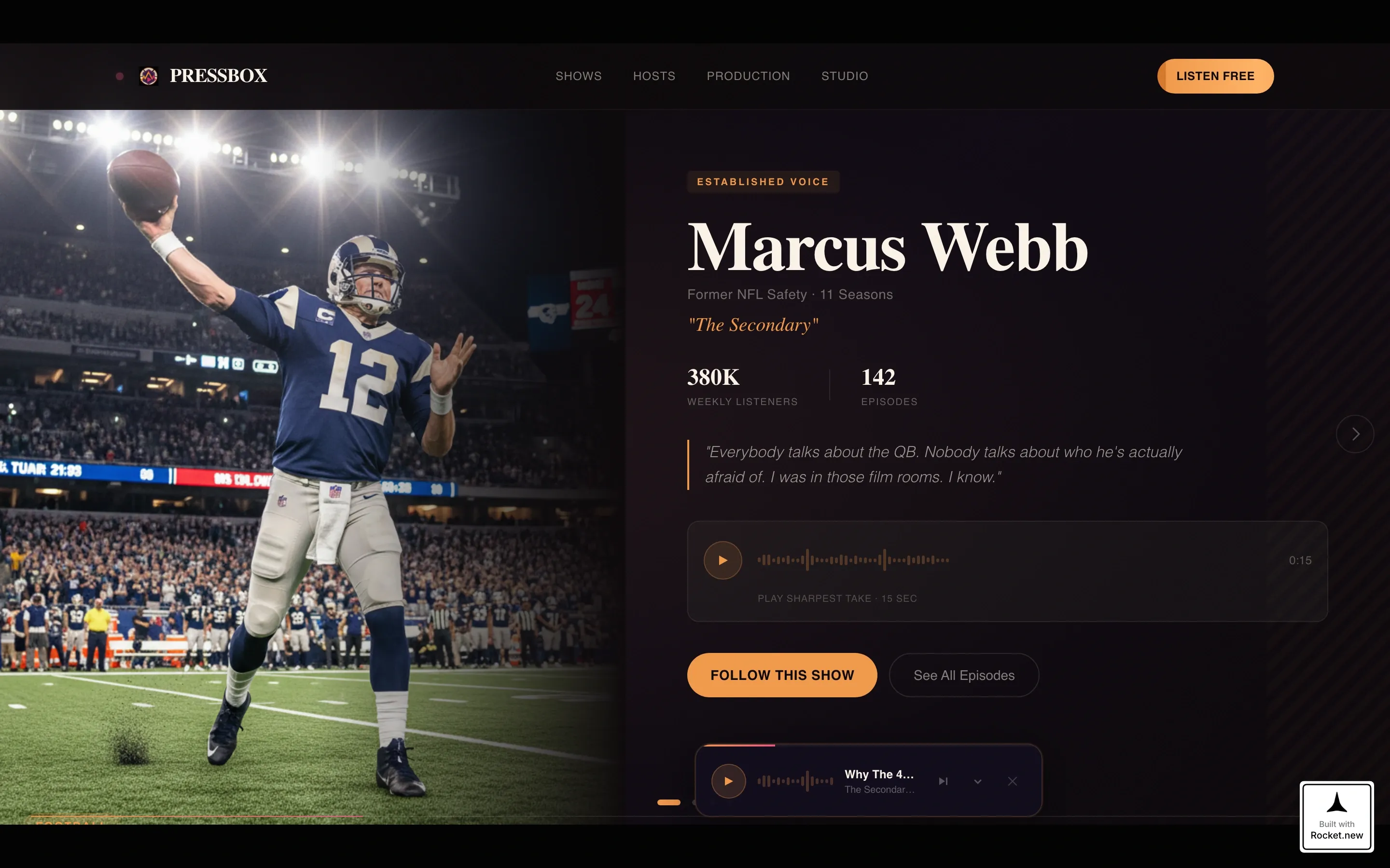 Dynamic Podcast Production Landing Page Template