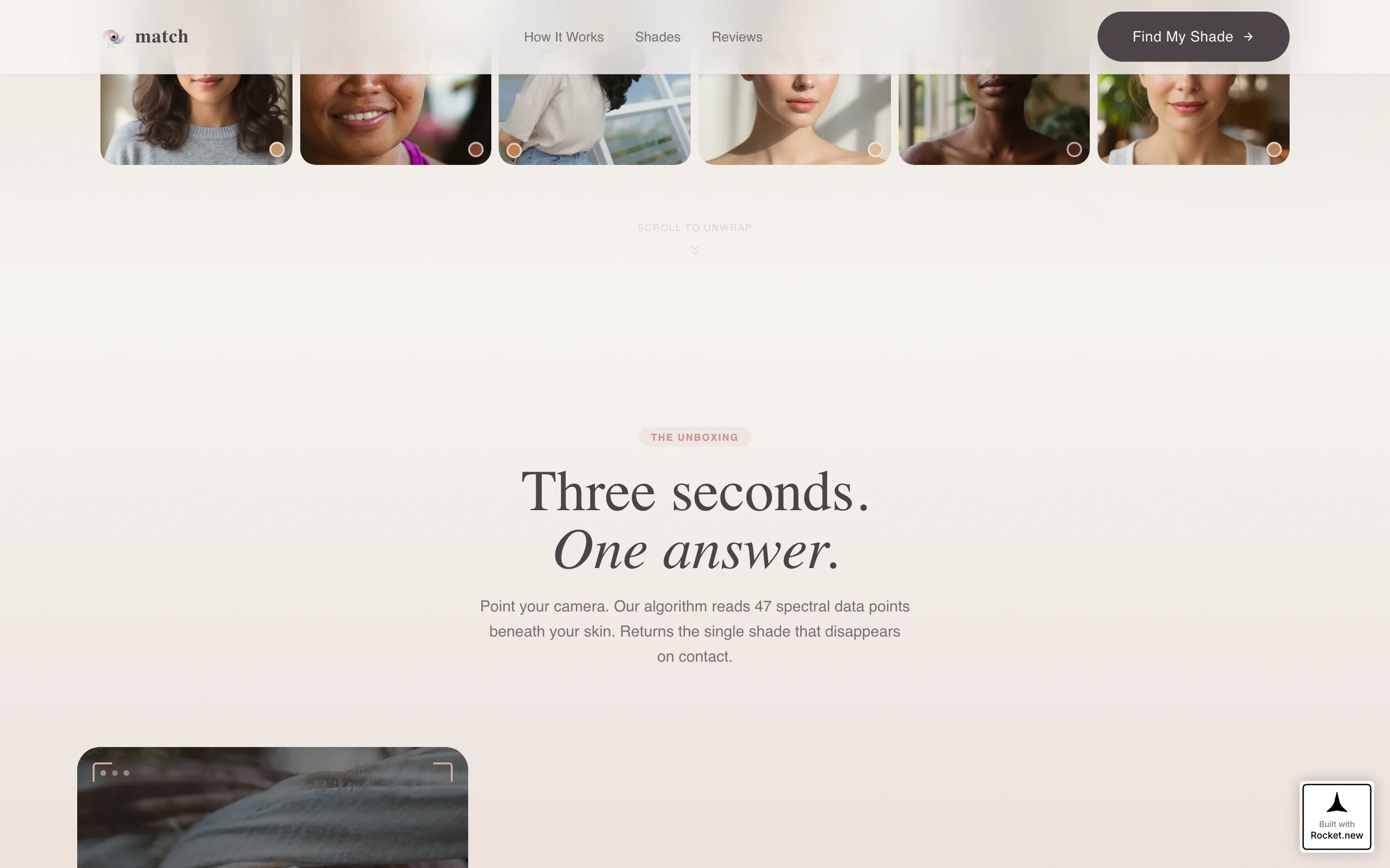 Precision Skin Tone Matching Landing Page Template