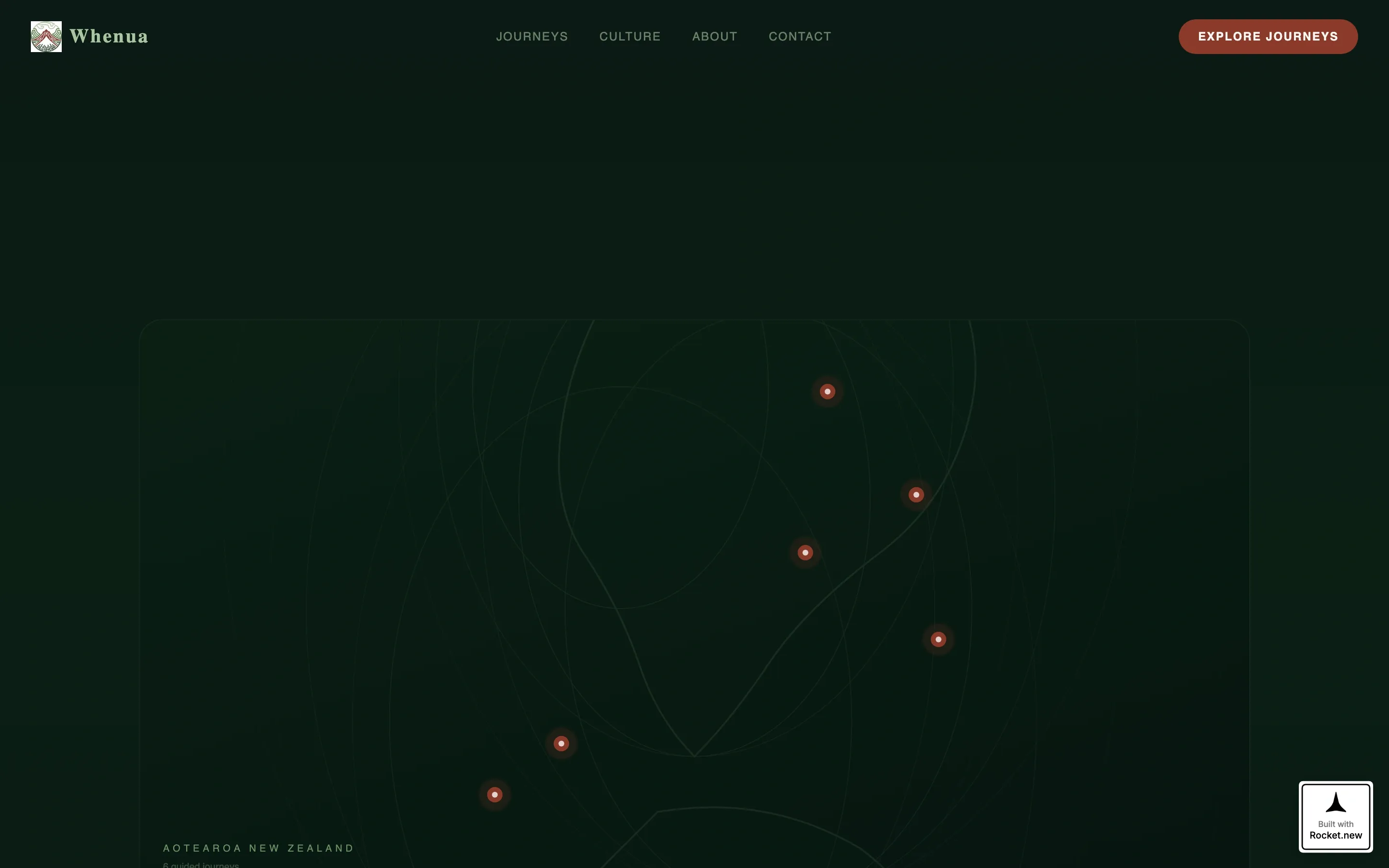 Immersive New Zealand Cultural Tour Landing Page