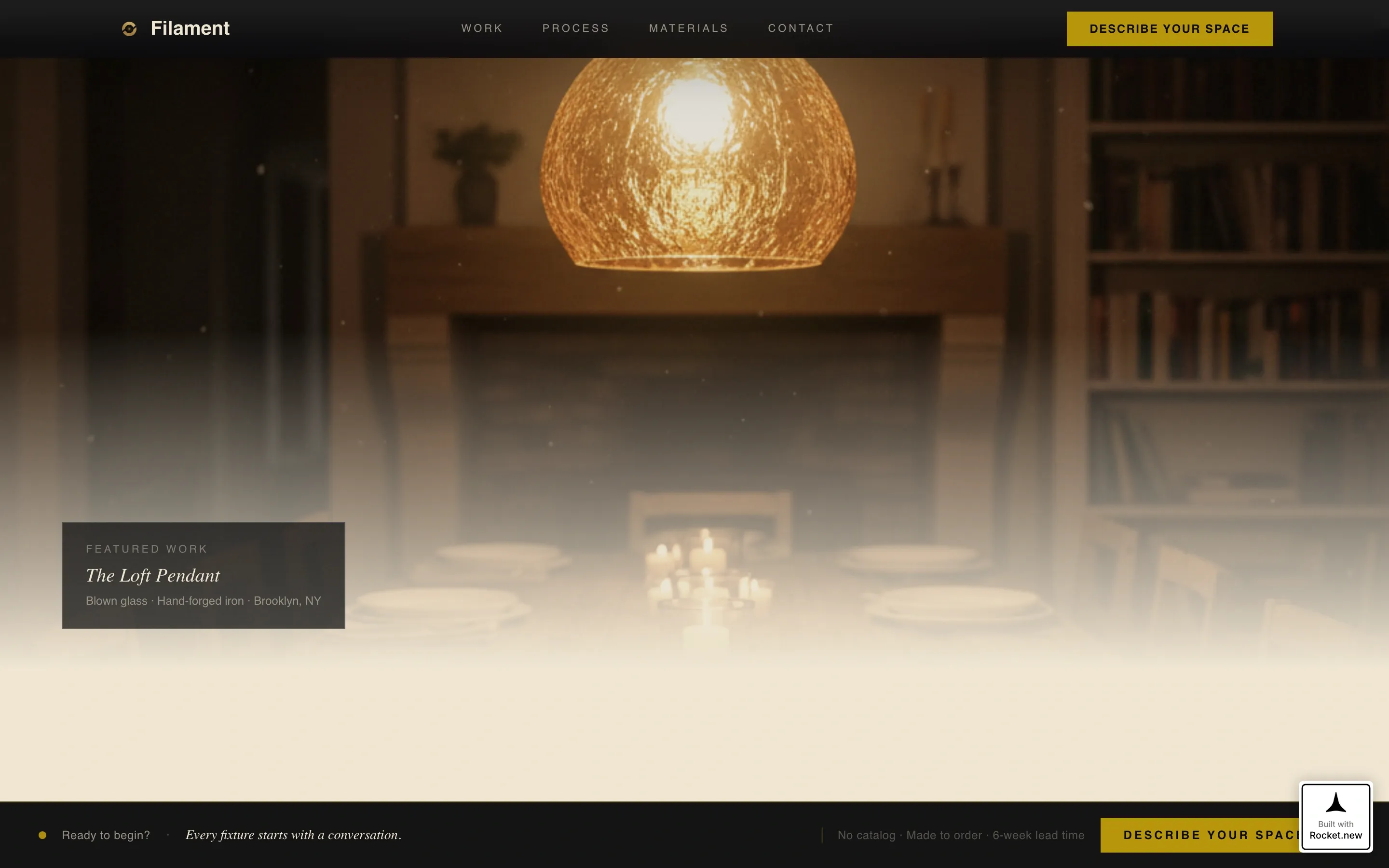 Atmospheric Craftsman Lighting Designer Landing Page
