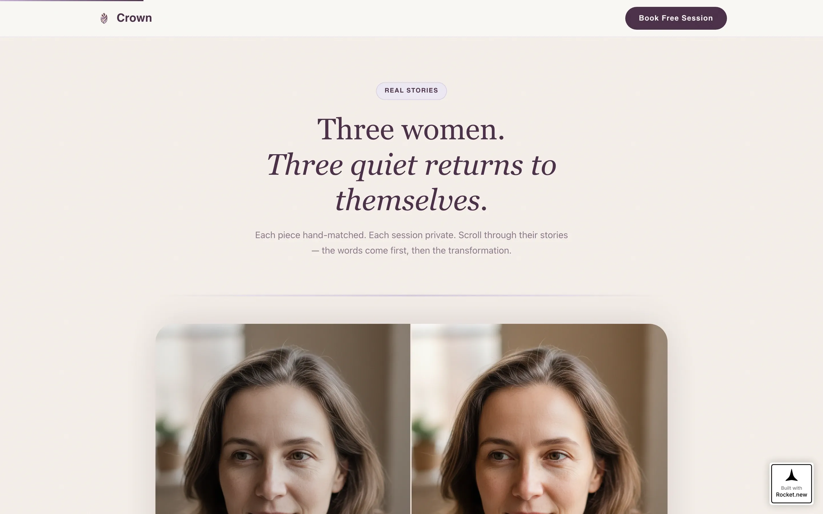 Wig Specialist Landing Page Template, Lavender Dream