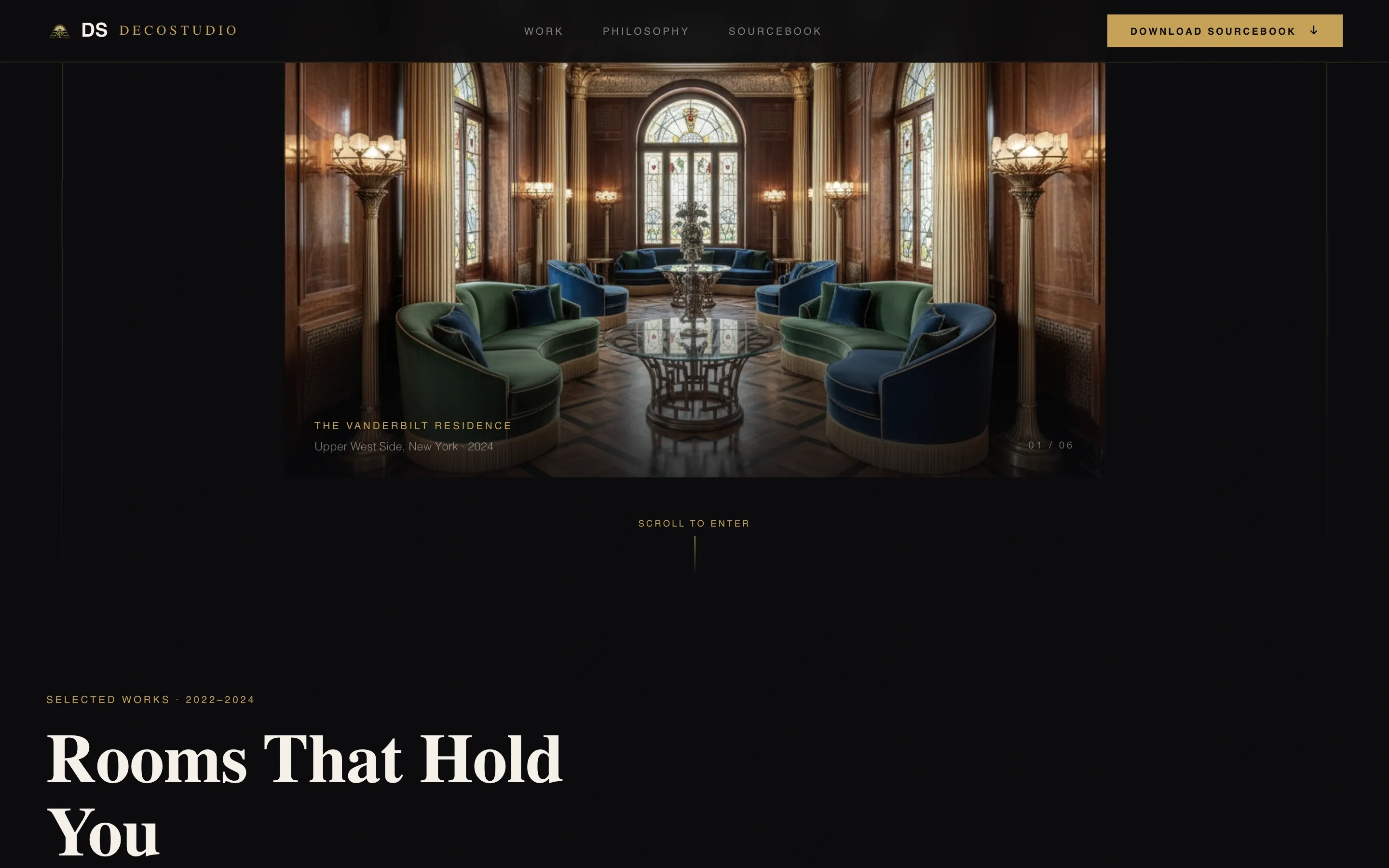 Art Deco Interior Designer Landing Page Template