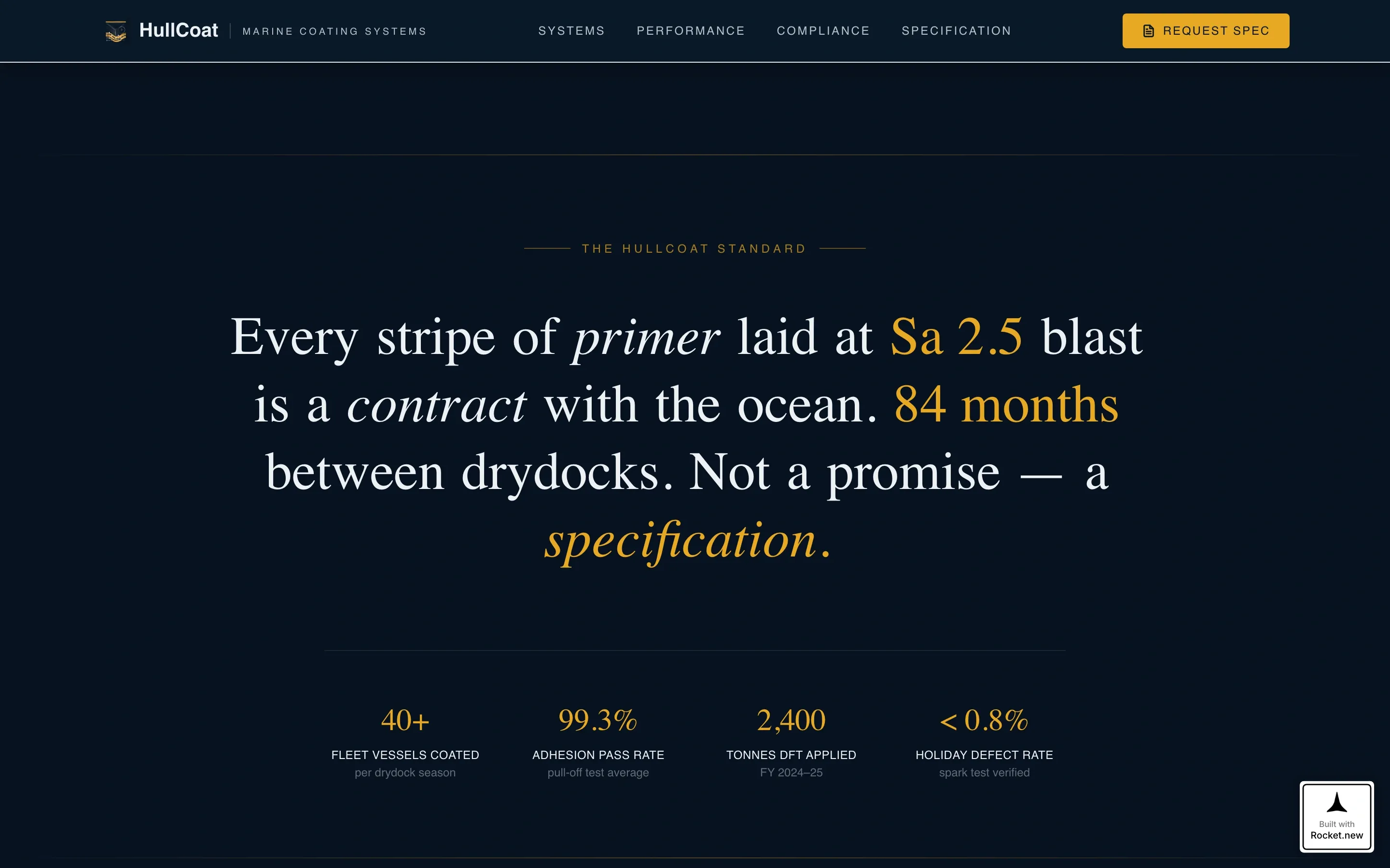 Marine Coating Service Landing Page Template