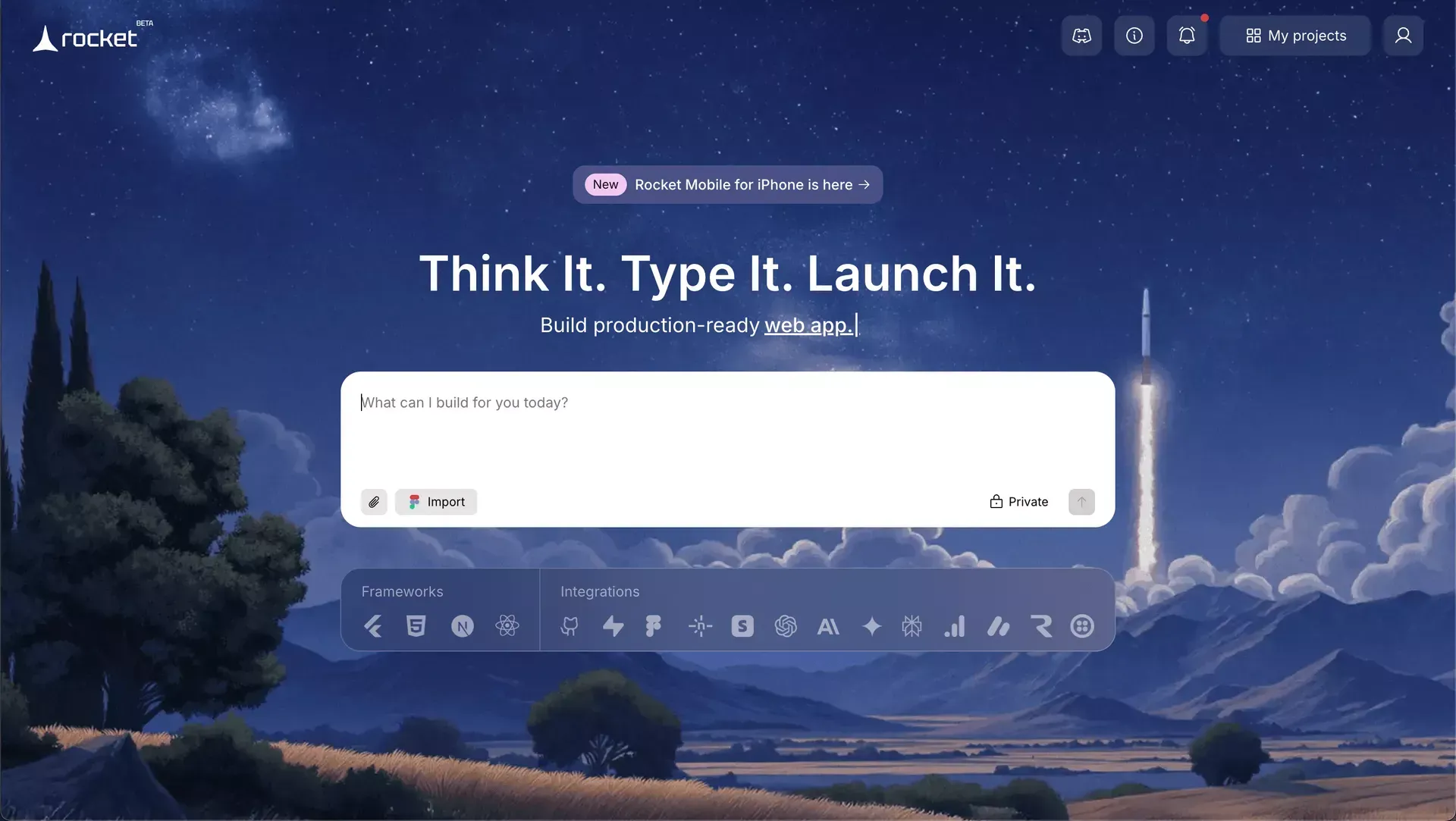 Rocket.new : Think, Type and Launch