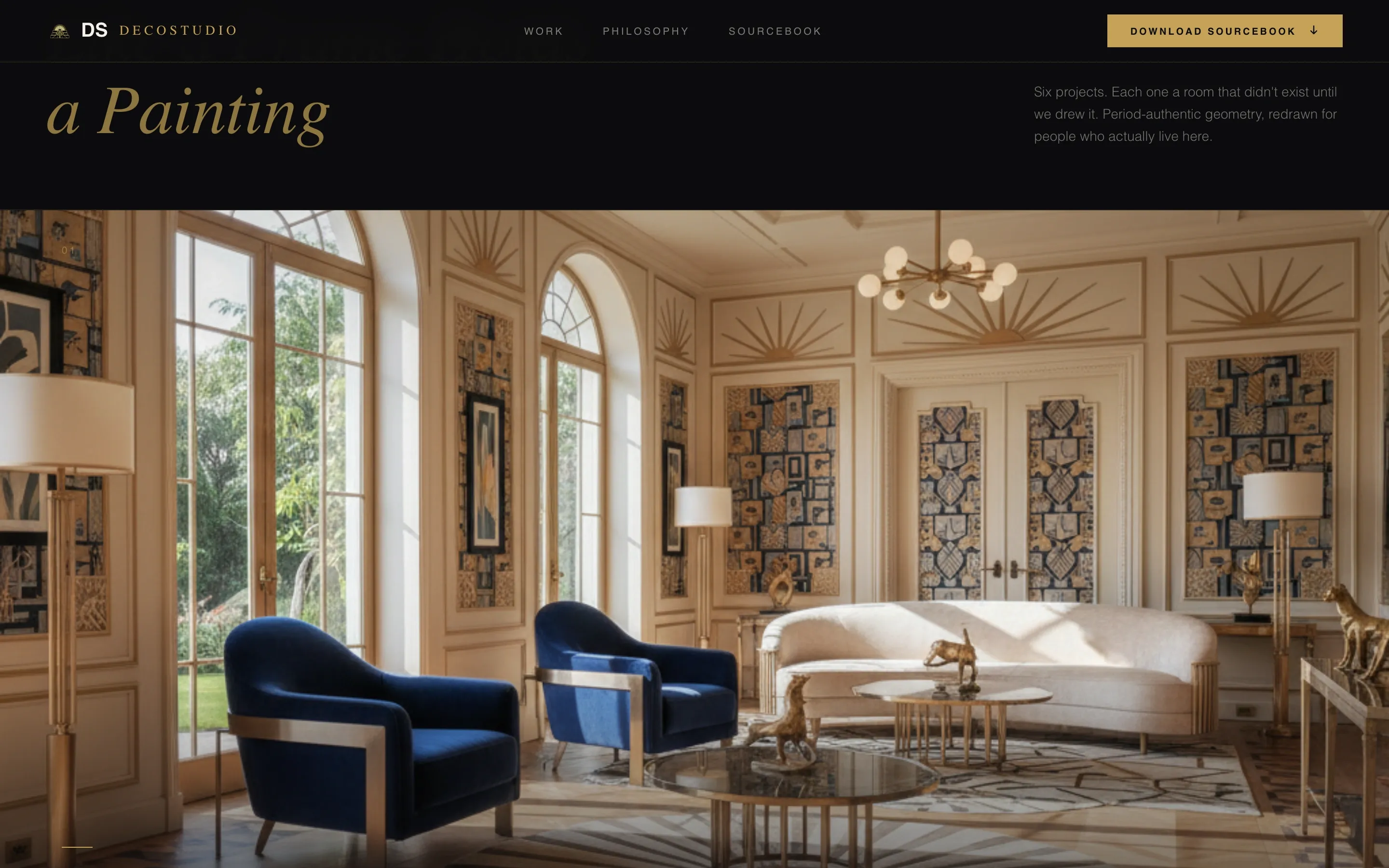 Art Deco Interior Designer Landing Page Template
