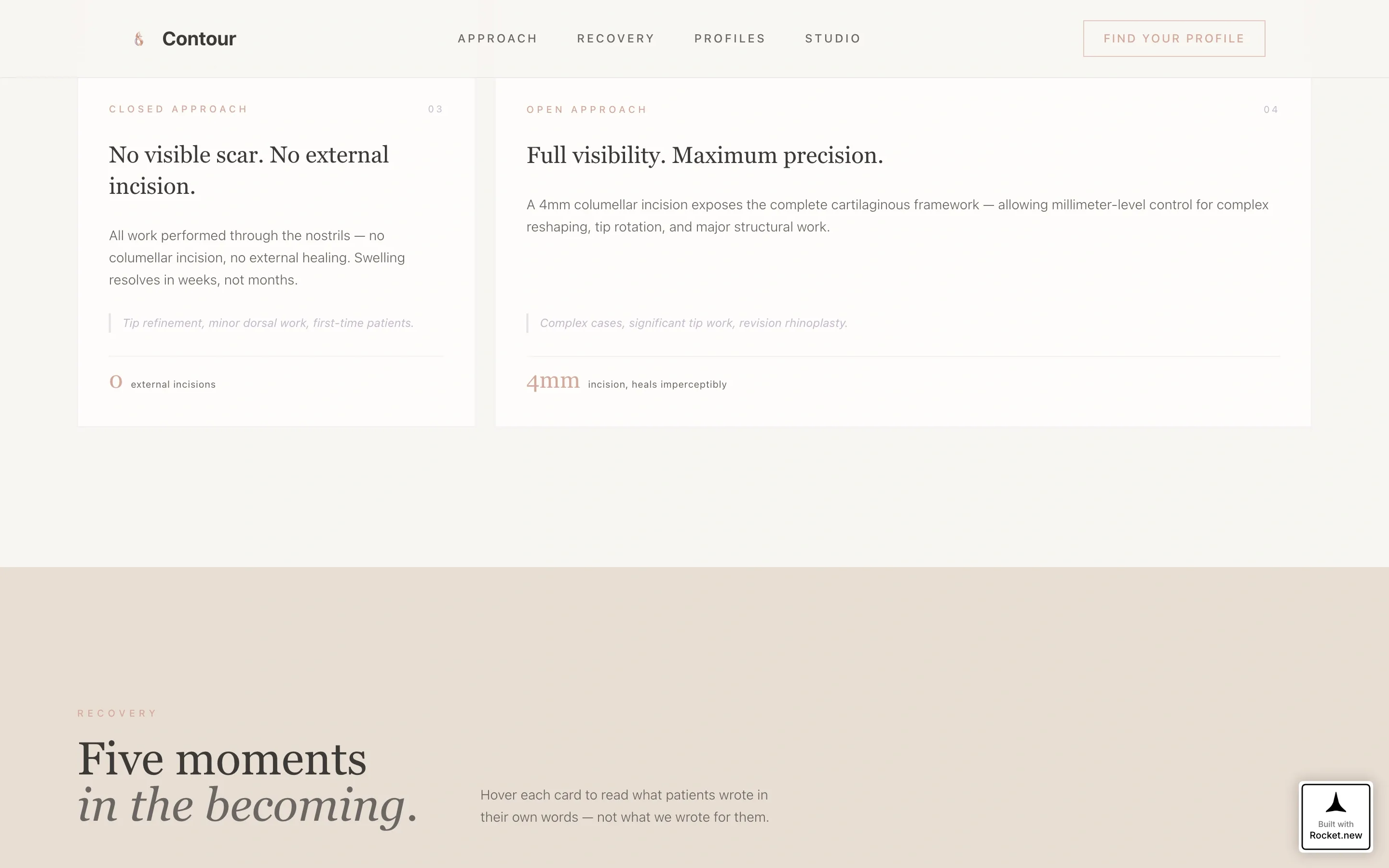 Rhinoplasty Clinic Landing Page Template