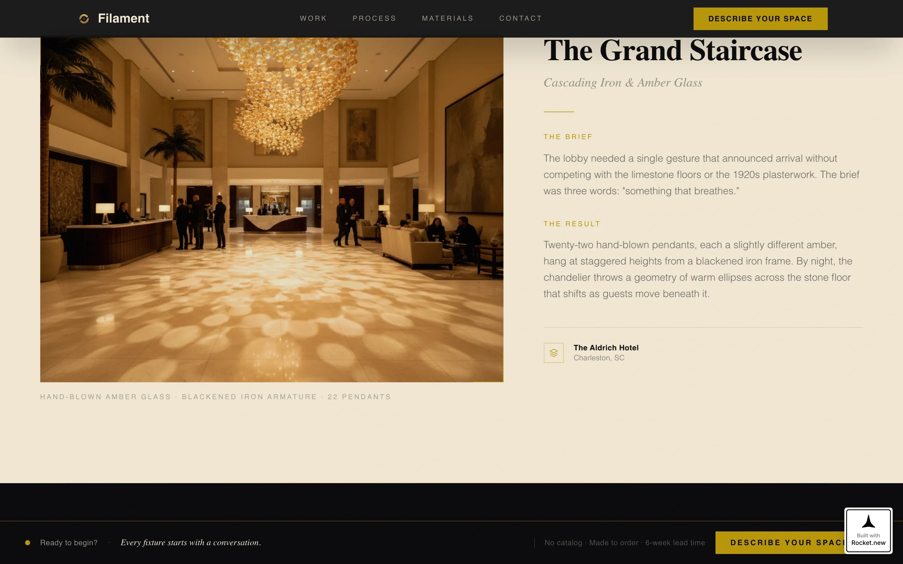 Atmospheric Craftsman Lighting Designer Landing Page