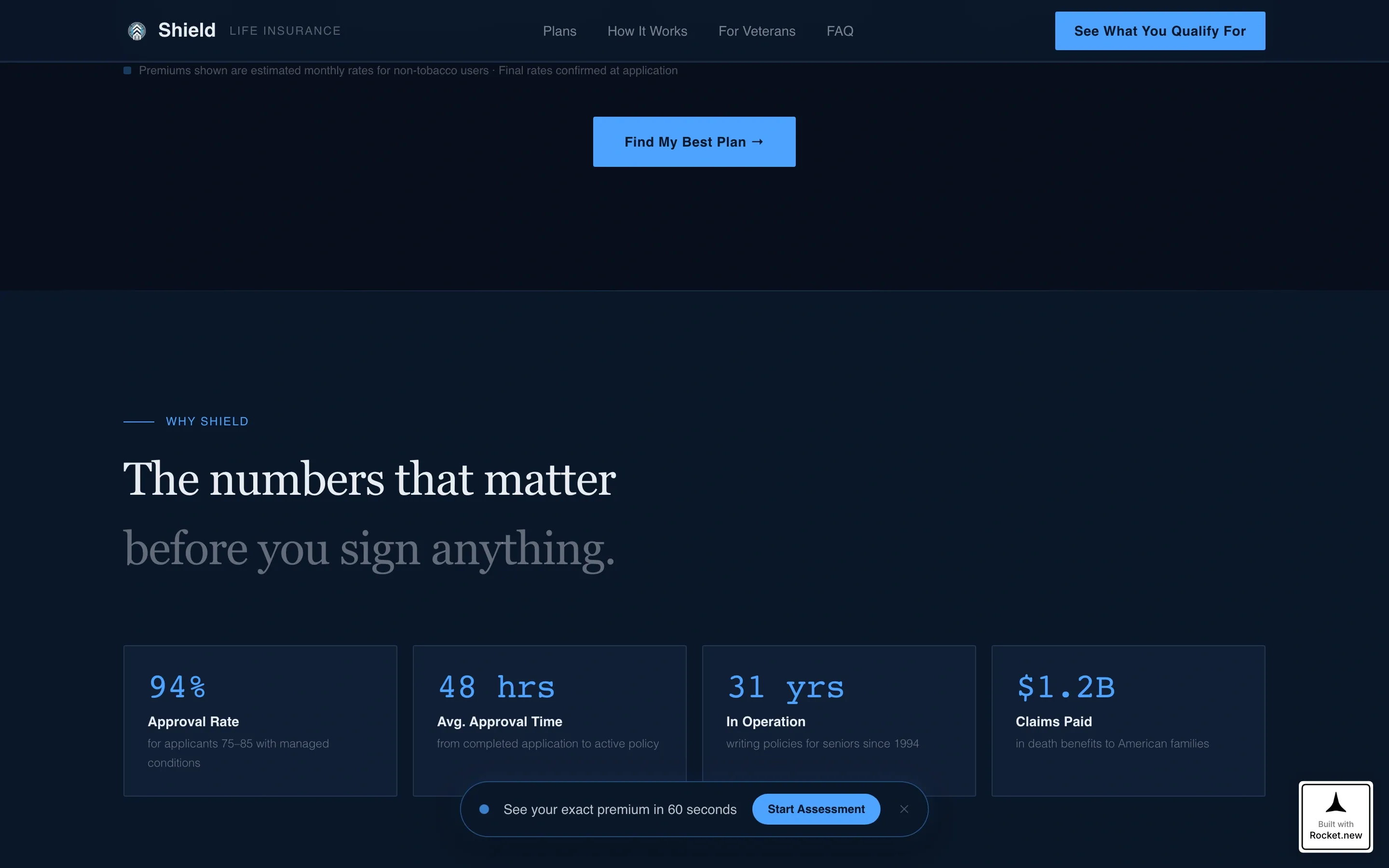 Senior Life Insurance Landing Page Template