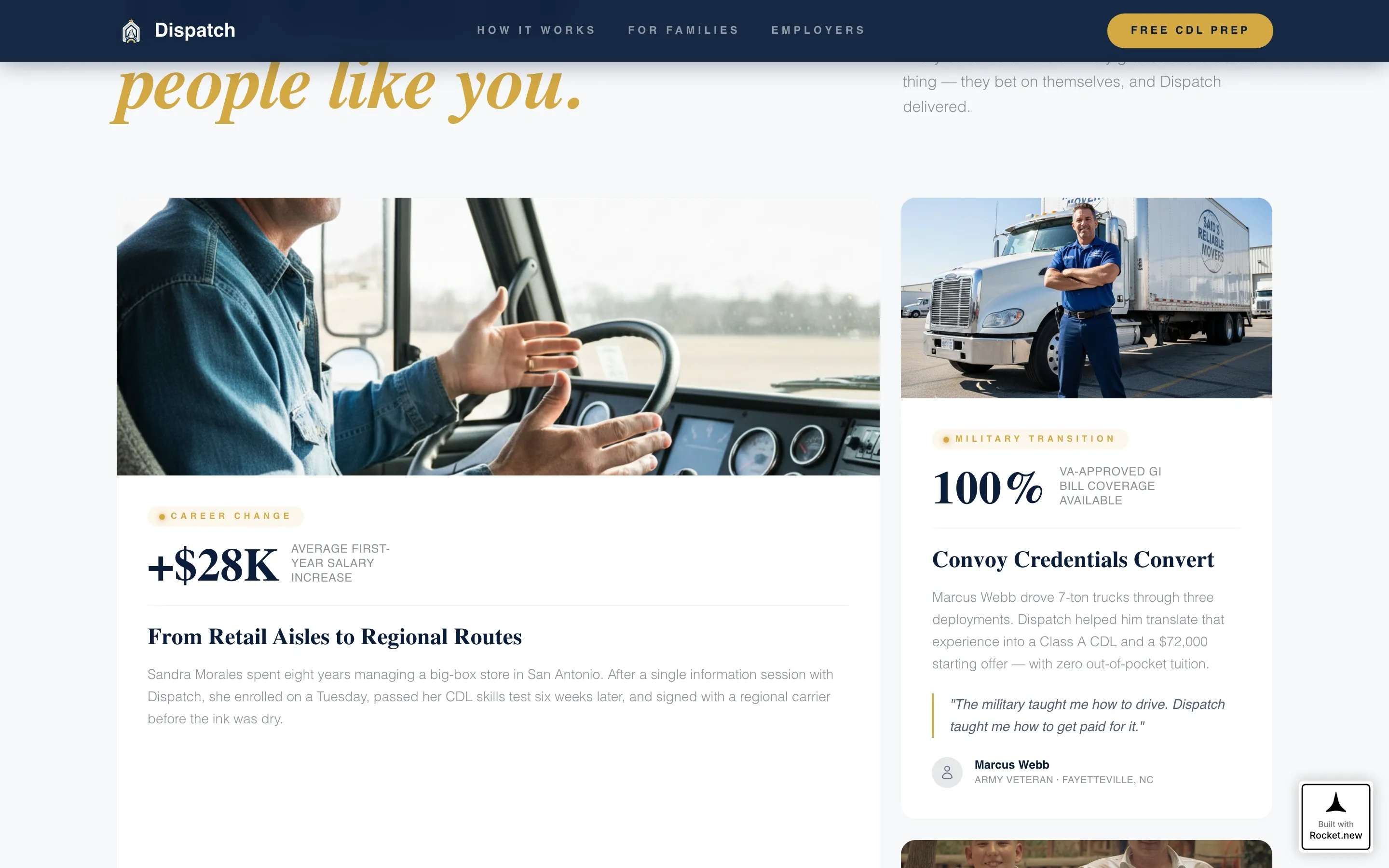 Trusted CDL | Free Website Template | Rocket