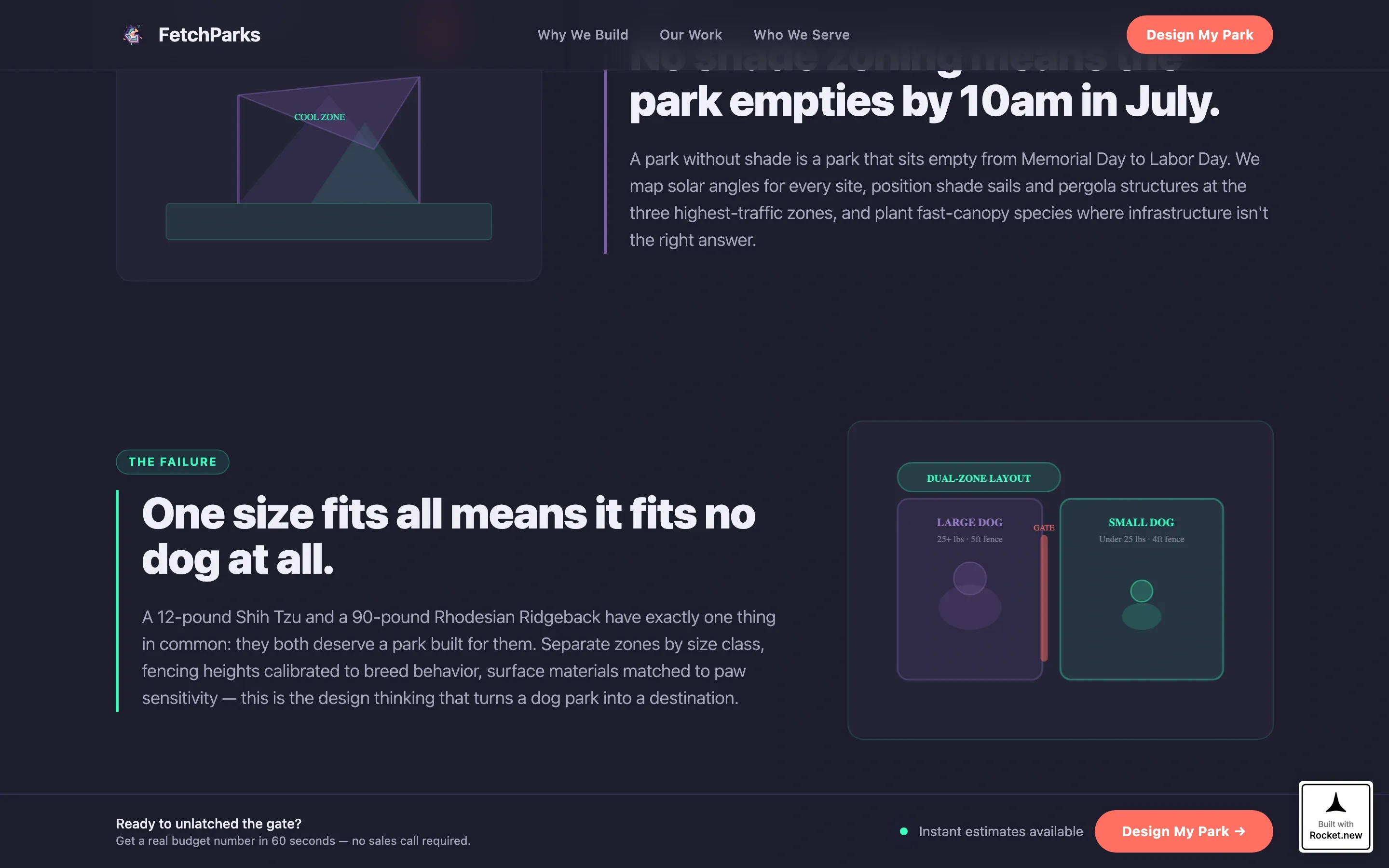 Playful Dog Park Designer Landing Page Template