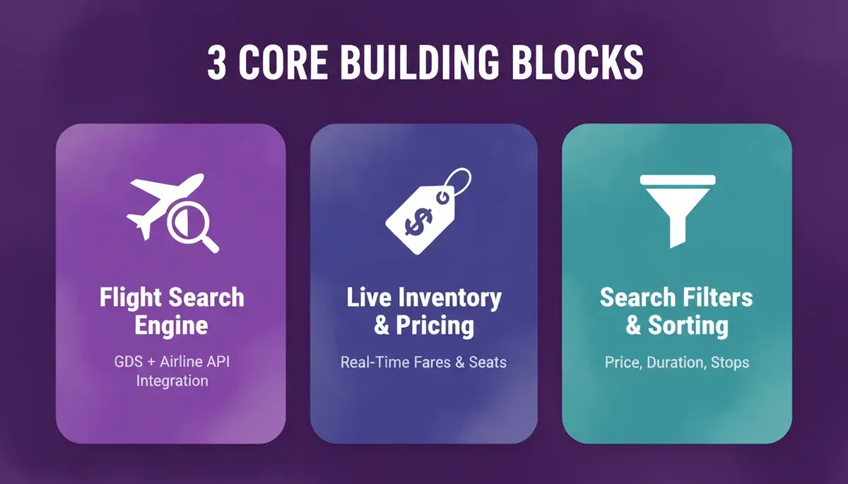 The three foundational components every flight booking platform must have to function reliably