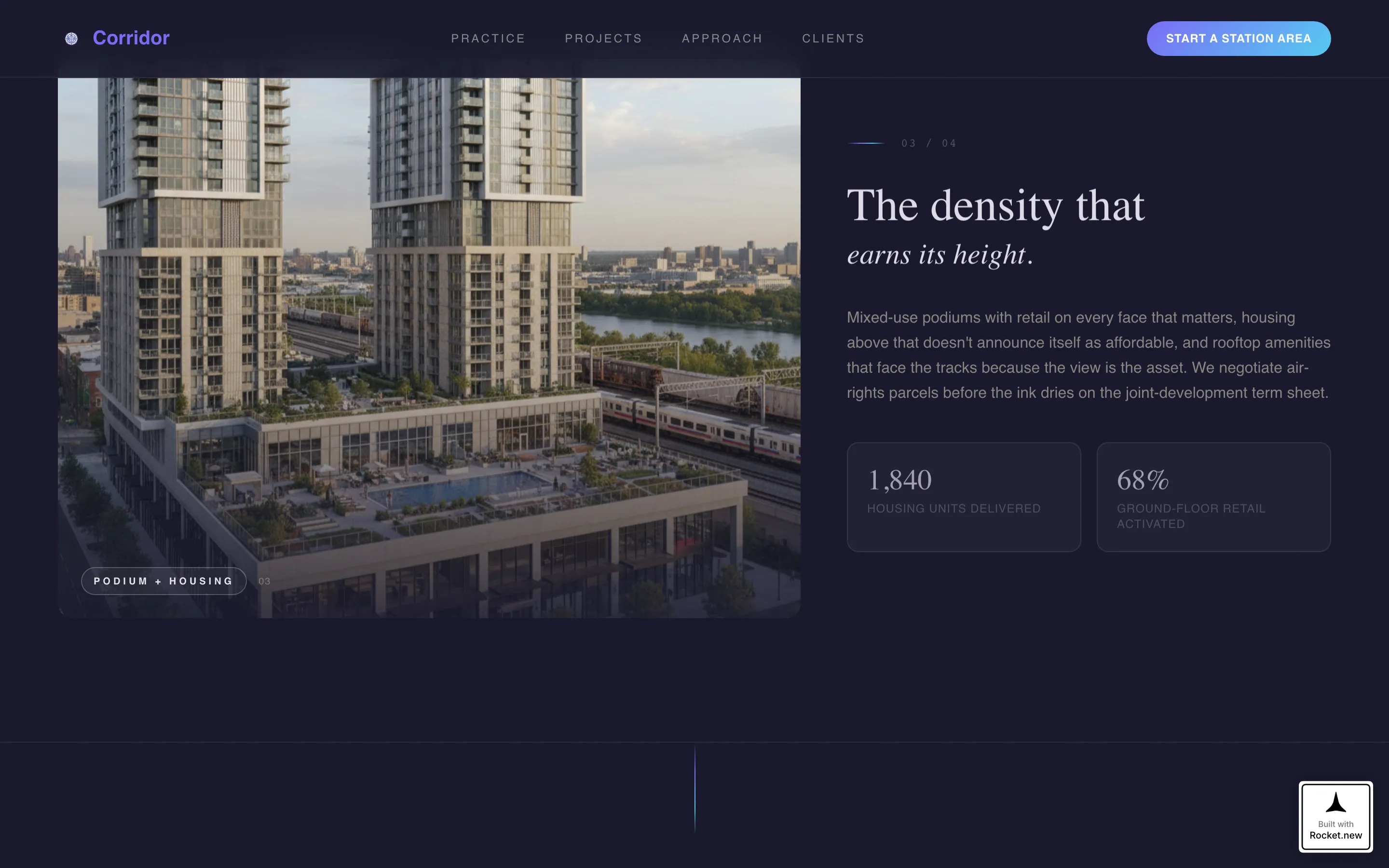 Transit-Oriented Design Practice Landing Page Template