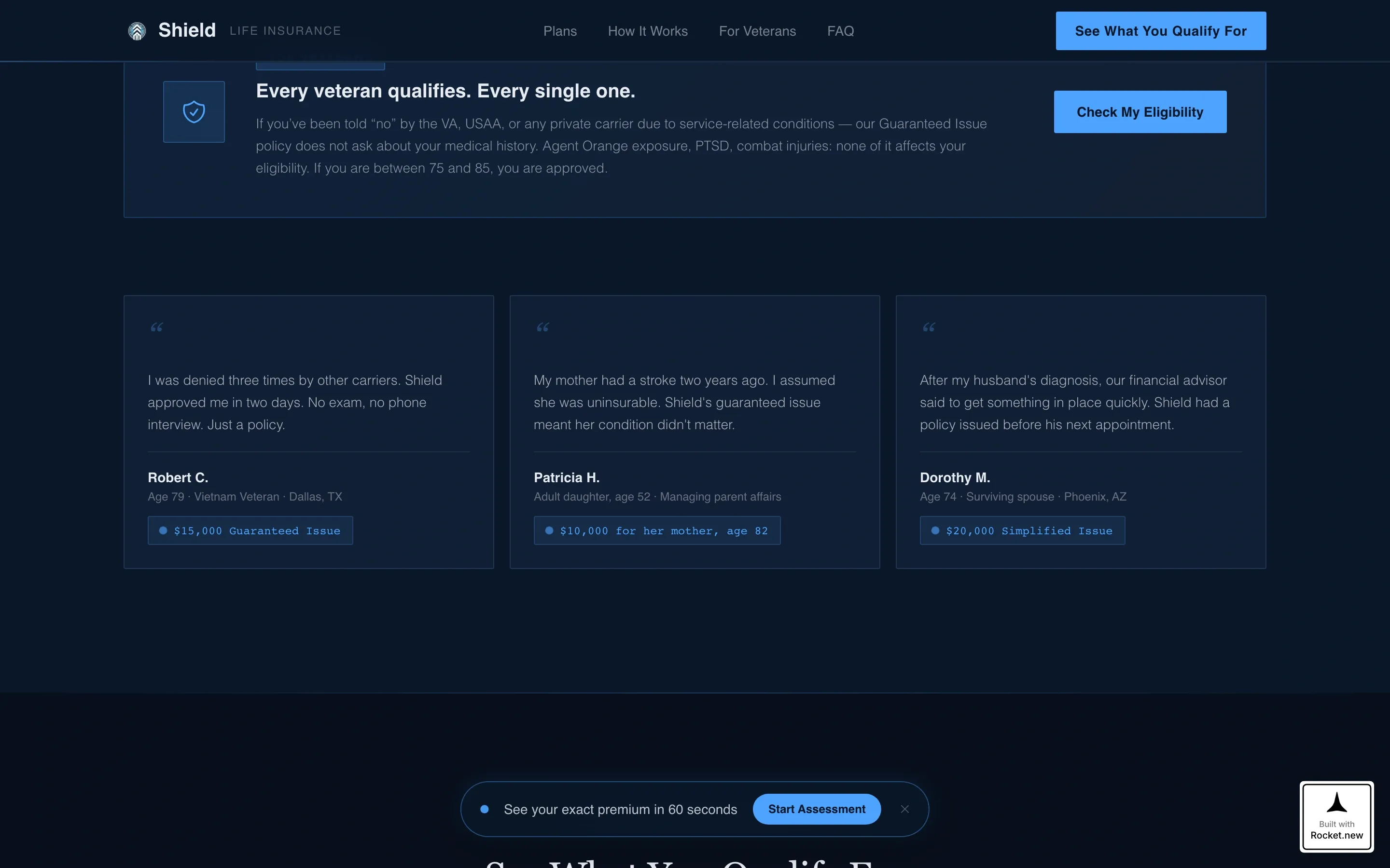 Senior Life Insurance Landing Page Template