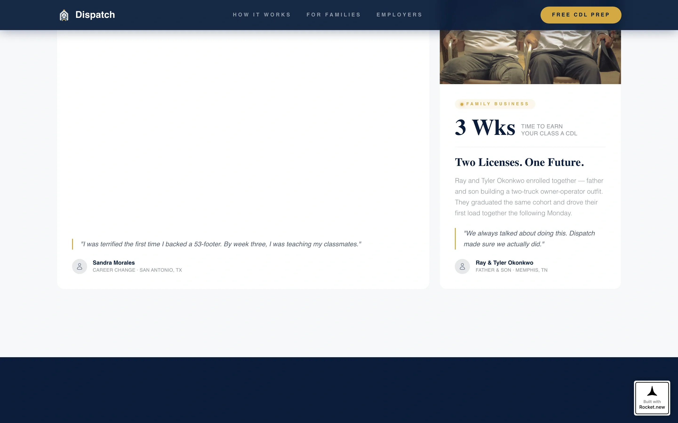 Trusted CDL | Free Website Template | Rocket