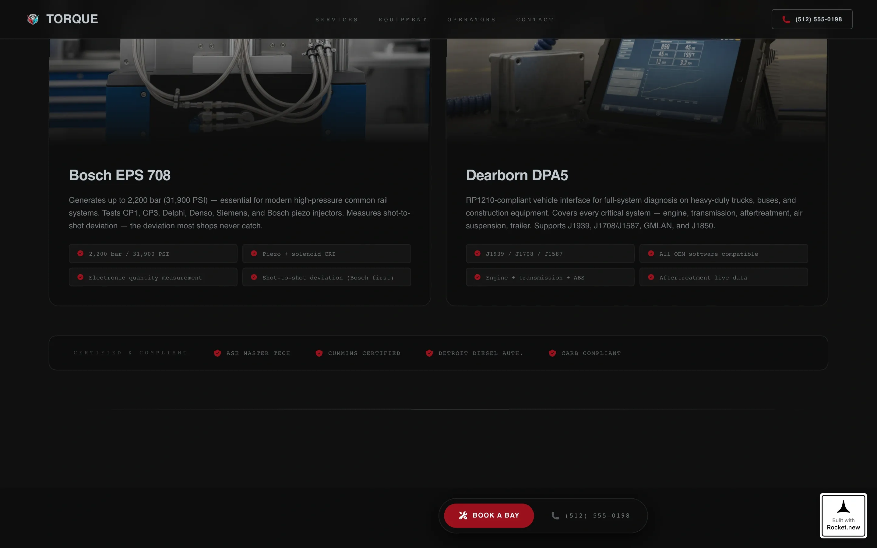 Diesel Mechanic Shop Landing Page Template