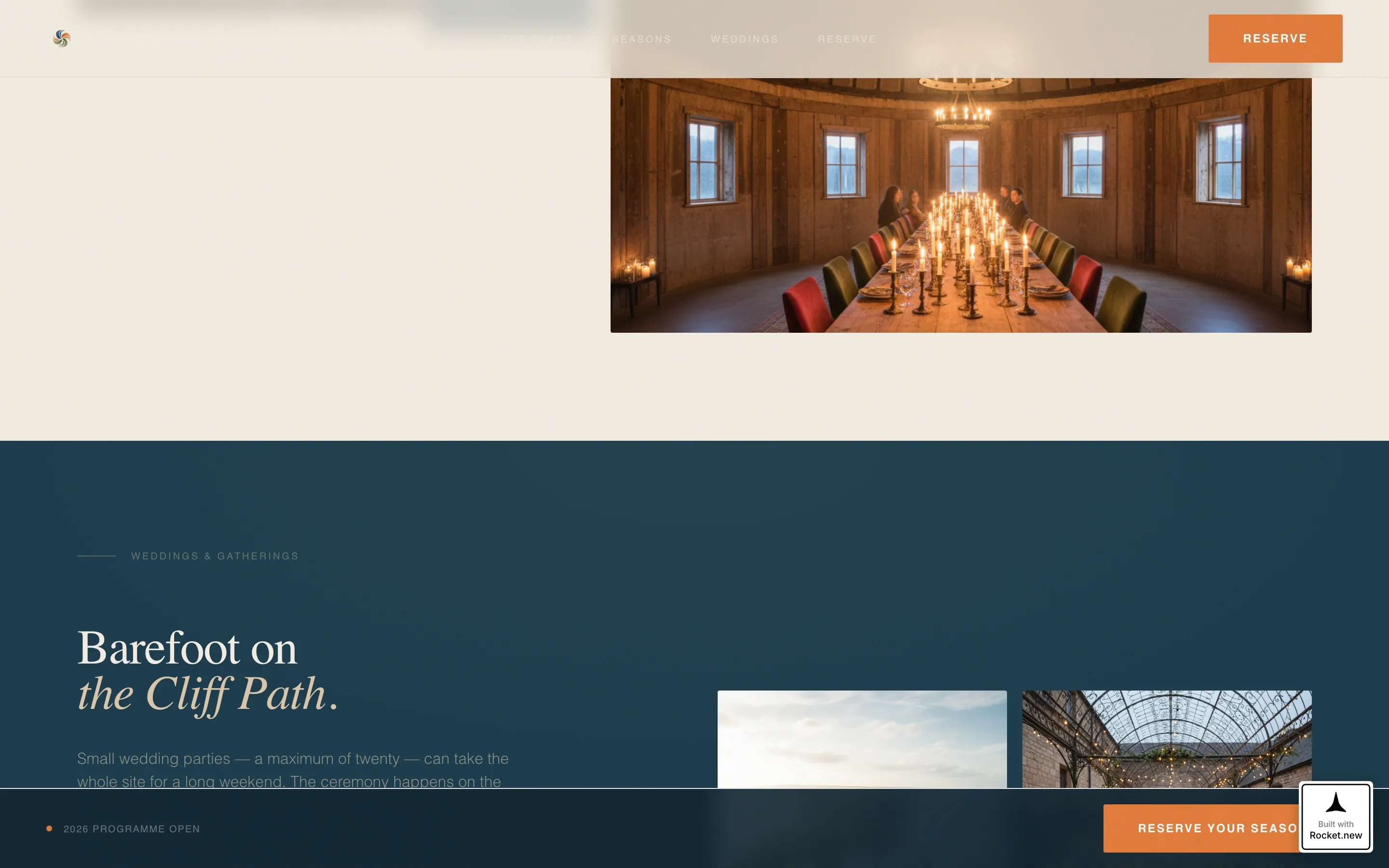 Coastal Windmill Stay Seasonal Event Landing Page