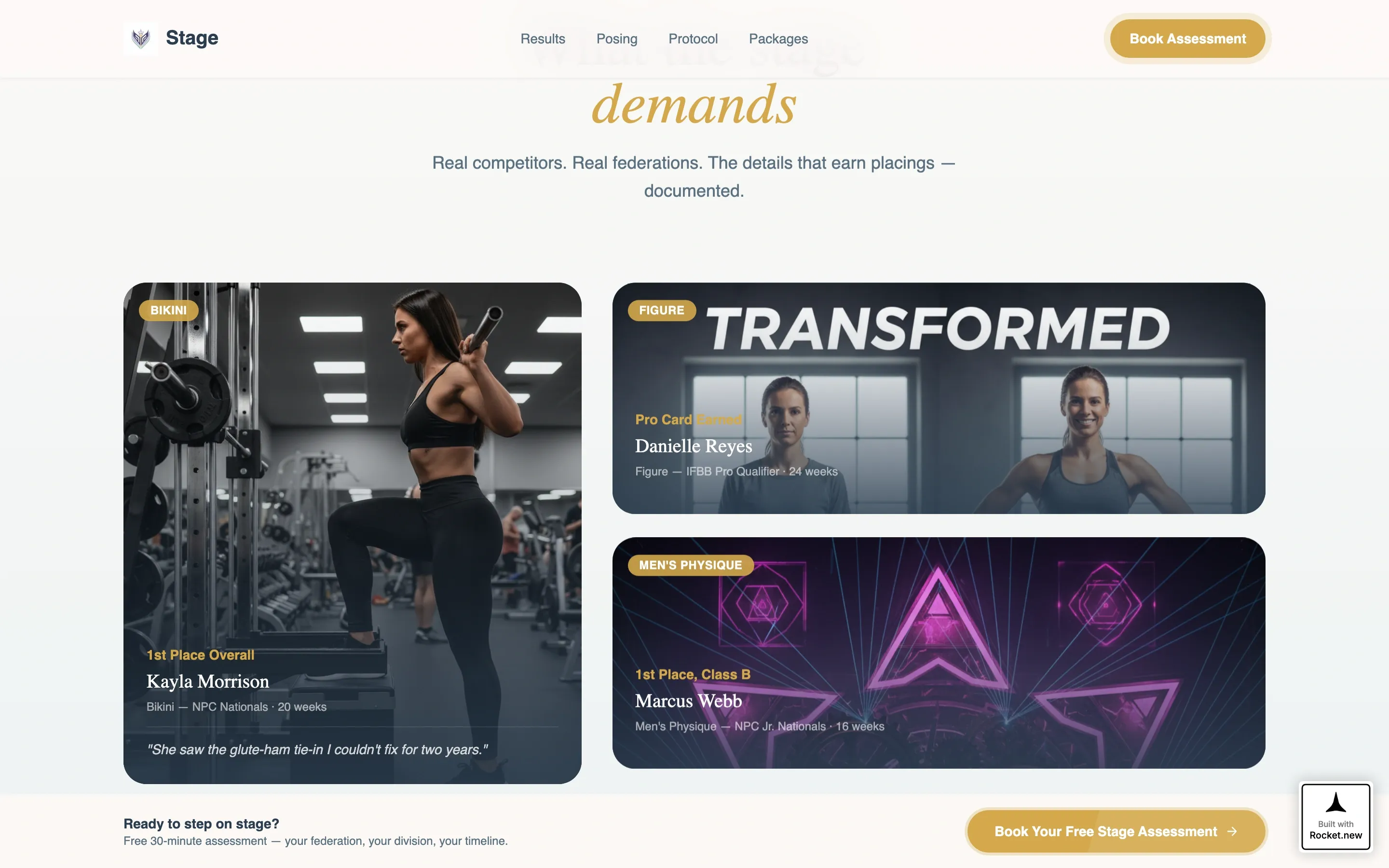 Contest Prep & Competition Bodybuilding Coach Website Template