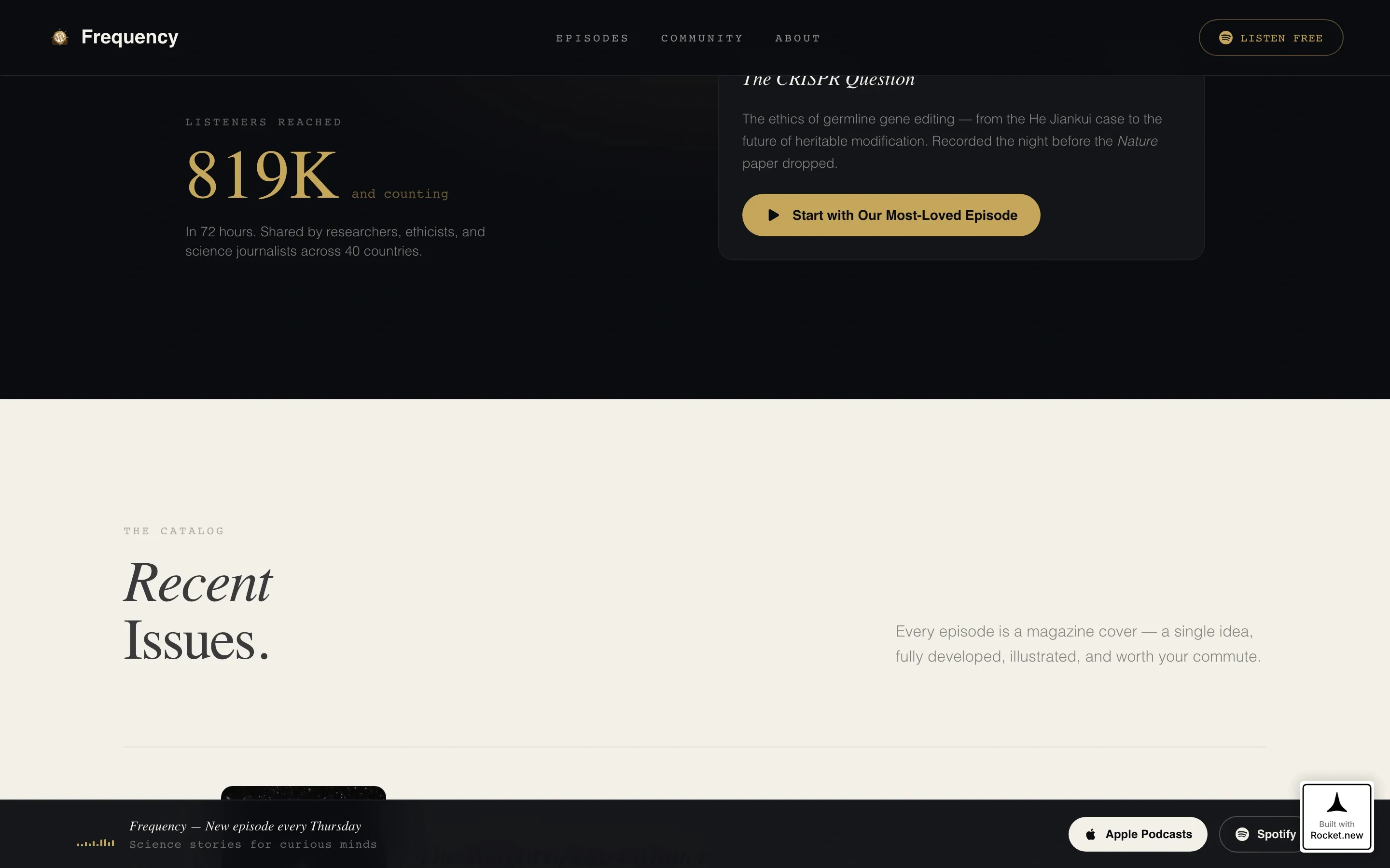 Science Podcast Landing Page Template