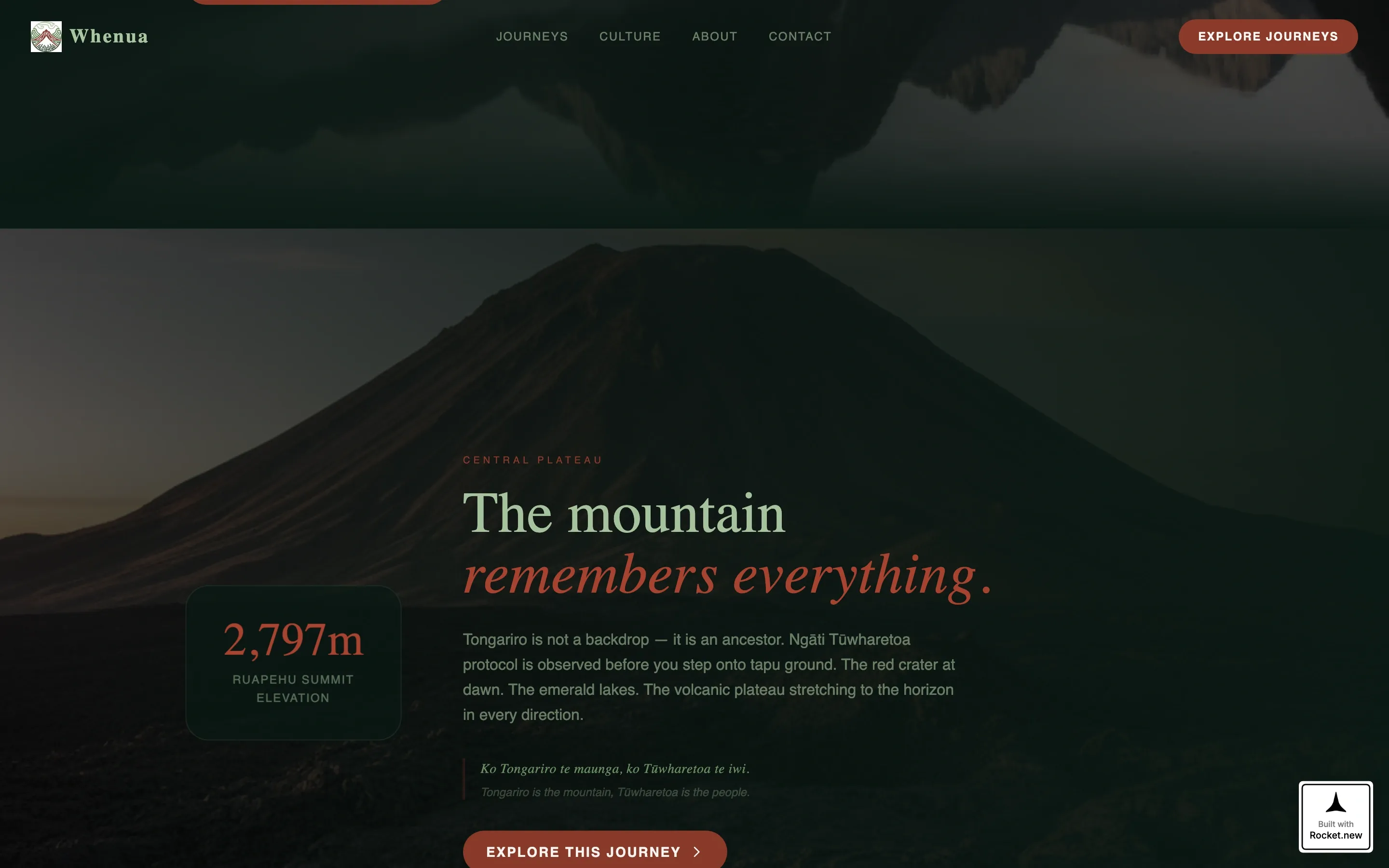 Immersive New Zealand Cultural Tour Landing Page