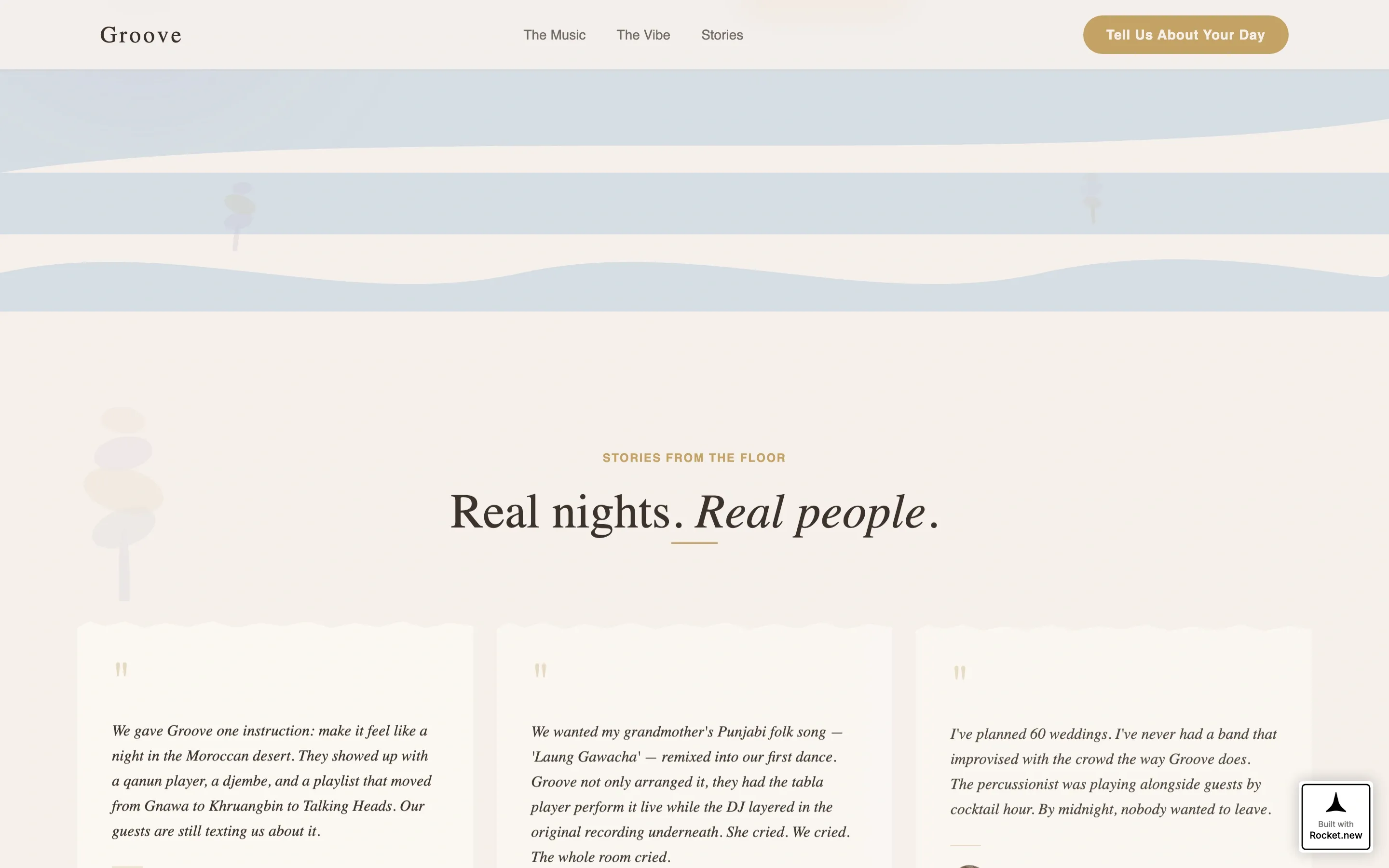 Bohemian Wedding DJ & Band Landing Page Template