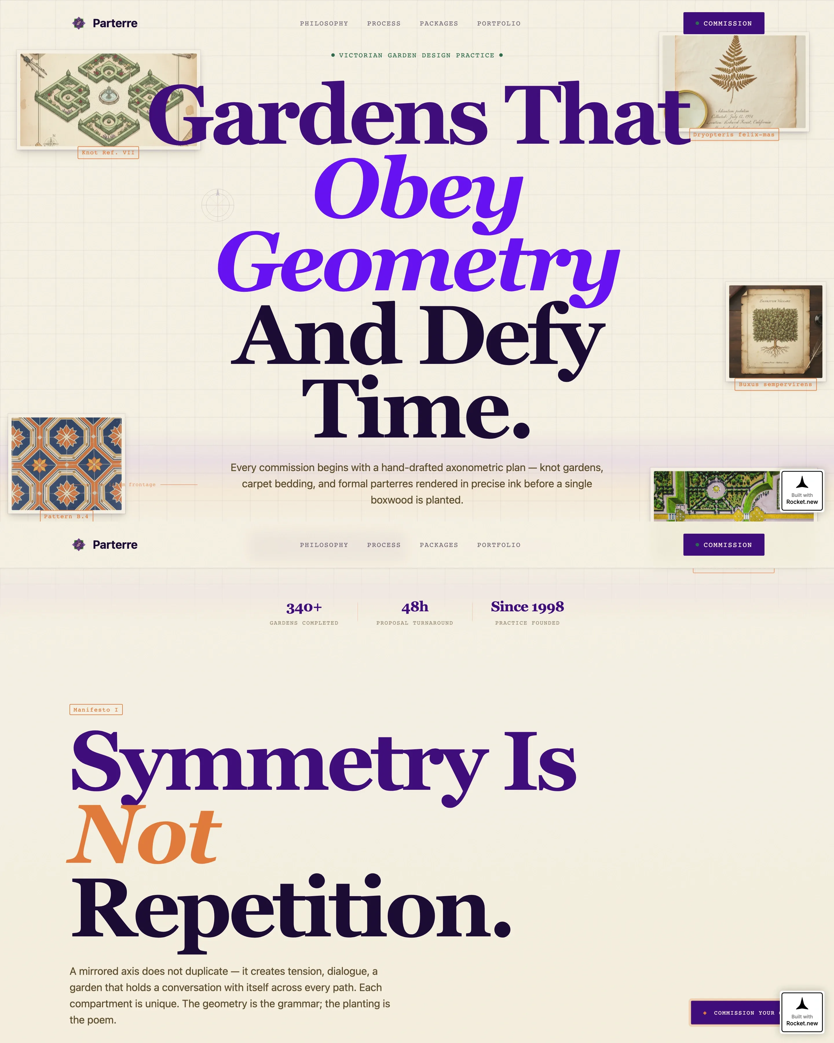 Victorian Landscape Designer Landing Page Template