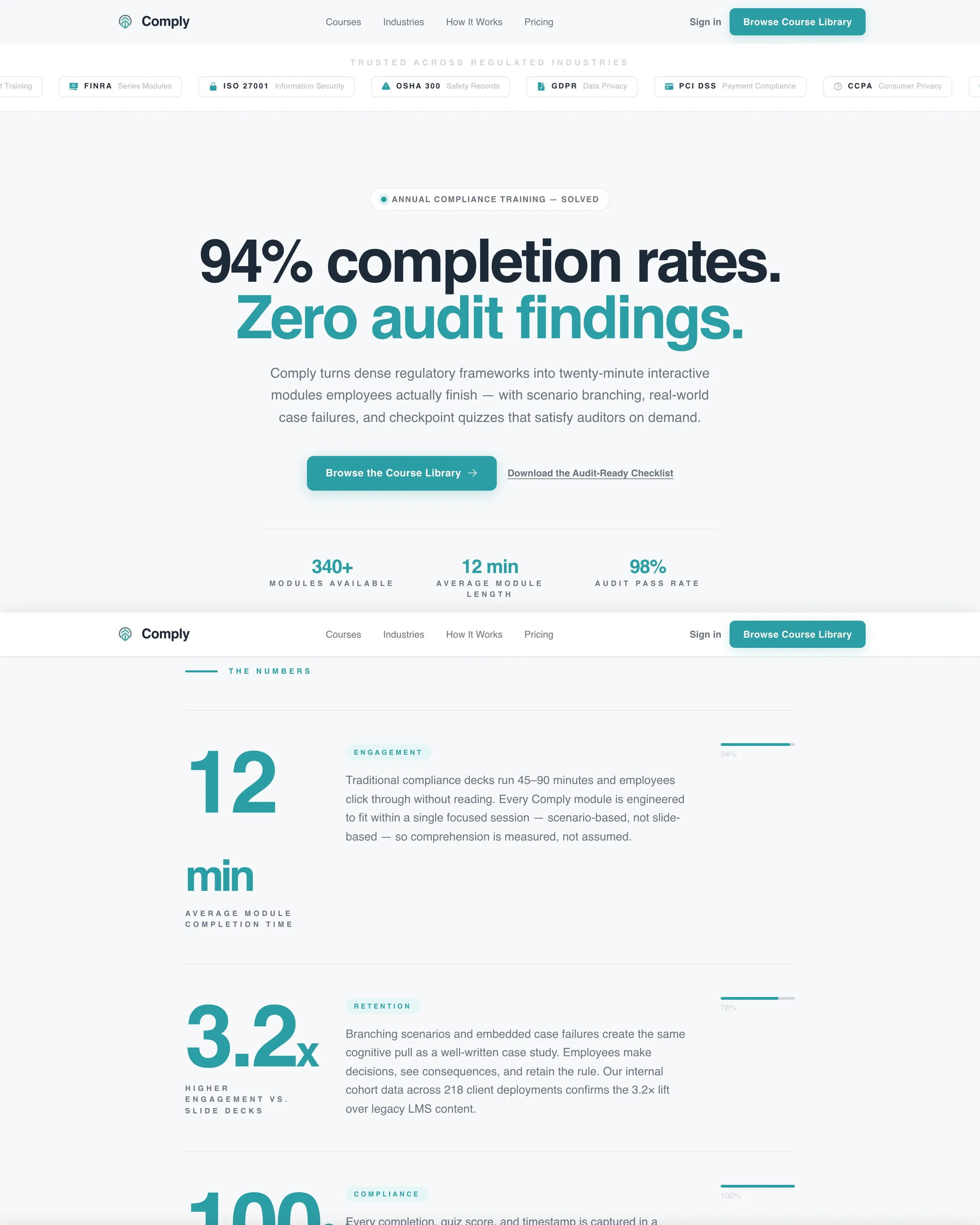 Compliance E-Learning Landing Page Template