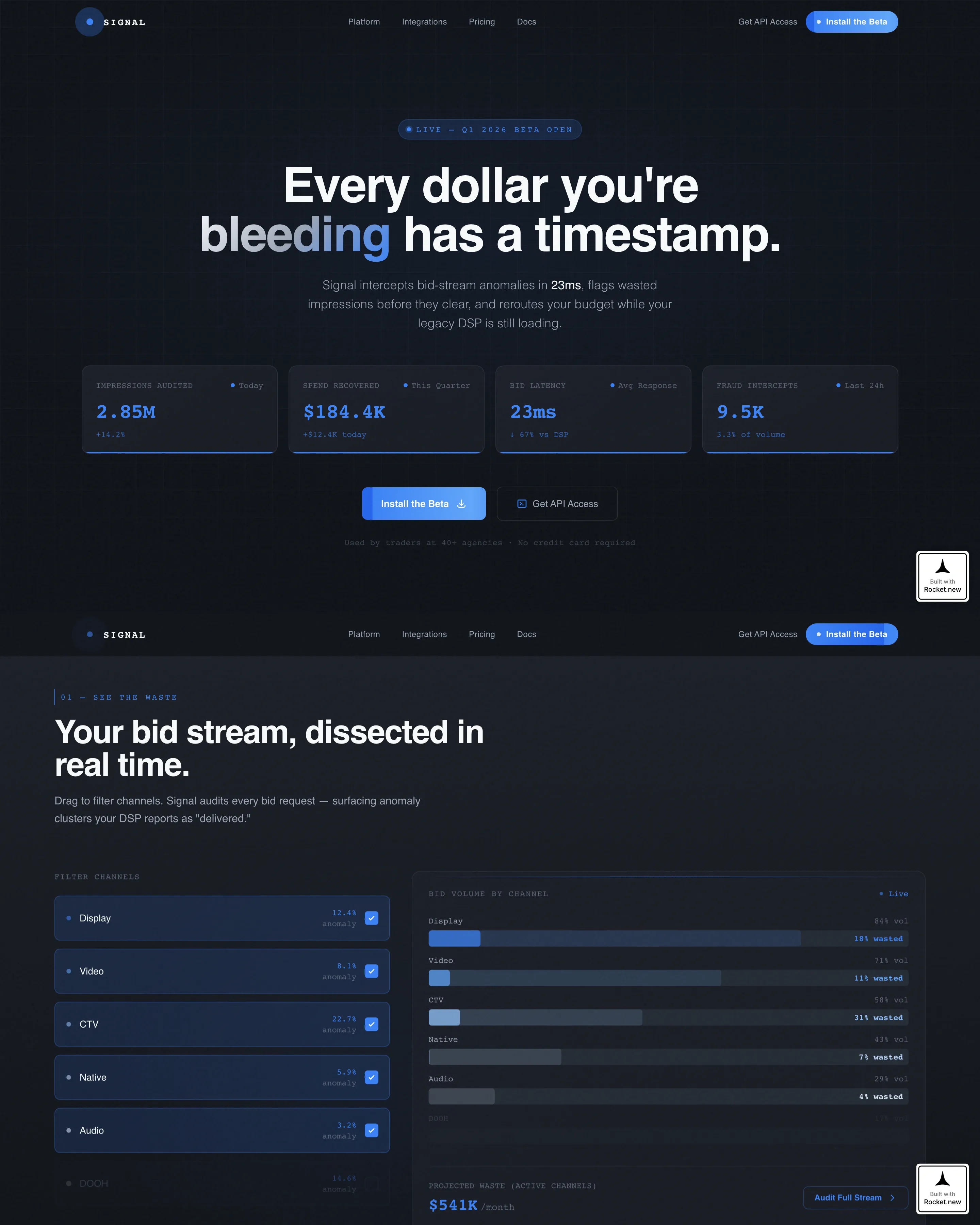 Adtech Landing Page Template for Programmatic Buyers