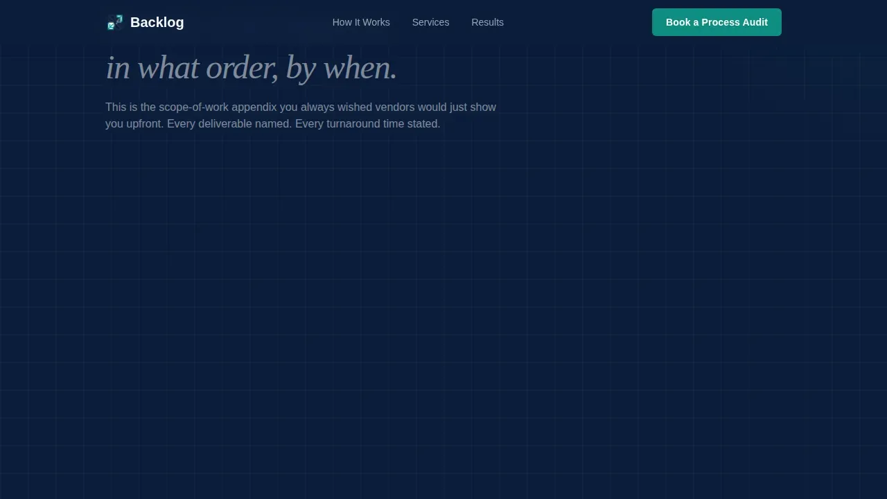 Back-Office Operations Landing Page Template