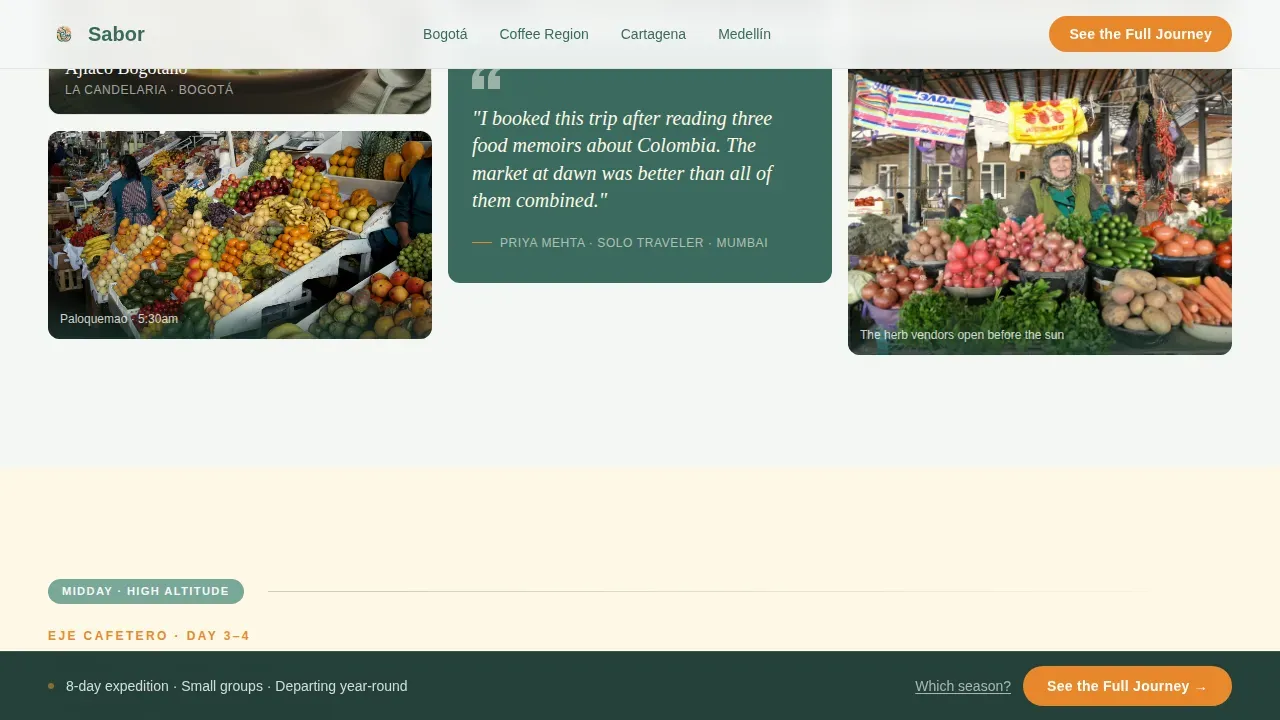 Advanced Colombia Travel Appointment Booking Website Template