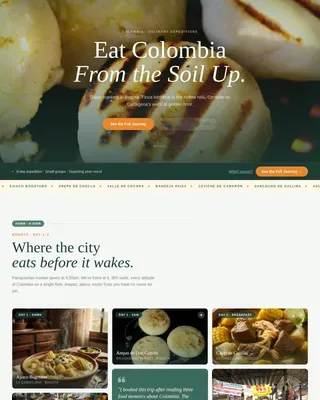 Advanced Colombia Travel Appointment Booking Website Template