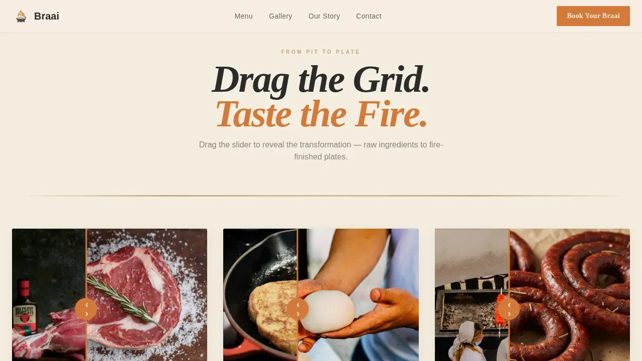 Authentic Flame Grill Restaurant Landing Page Template