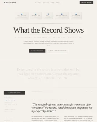 Trusted Court Reporting Landing Page Template