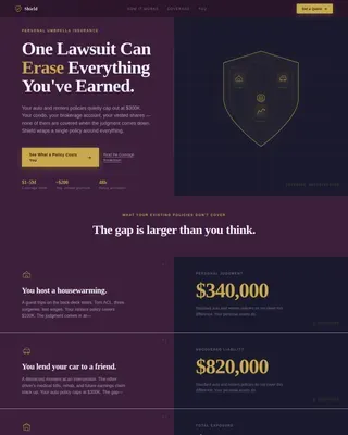 Litigation Asset Protection Landing Page Template