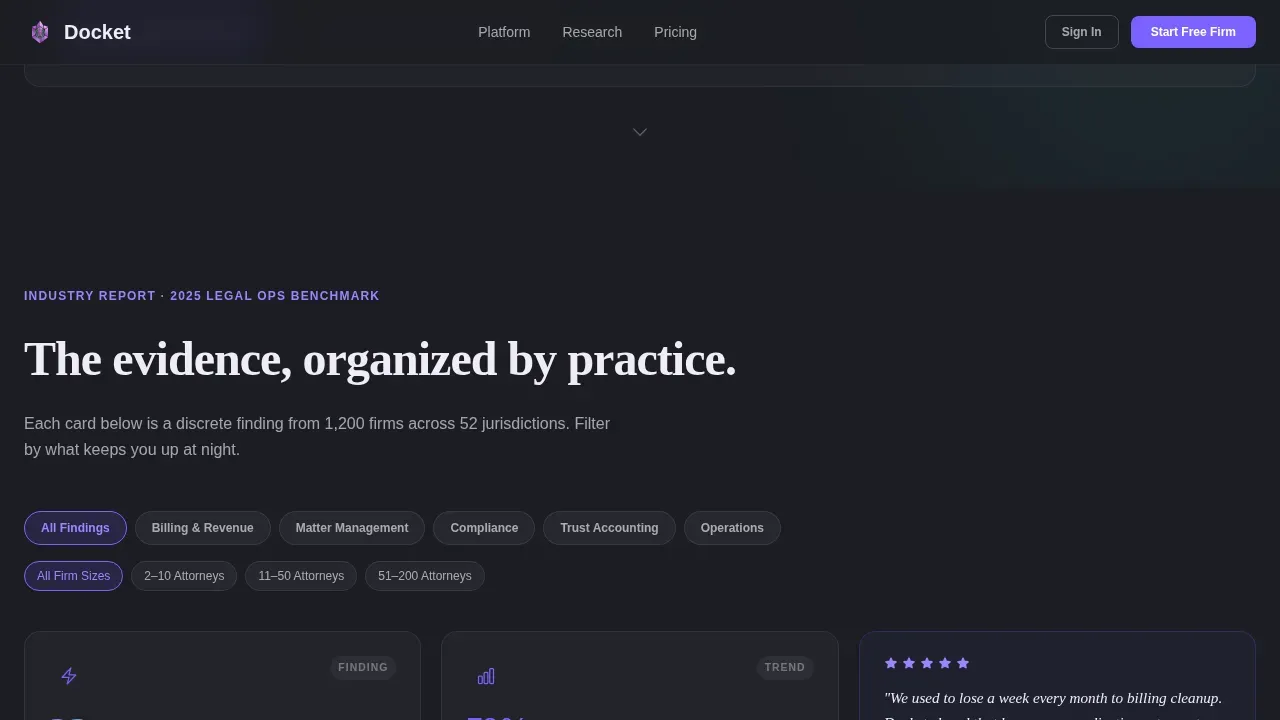 Legal ERP Firm Management Landing Page Template