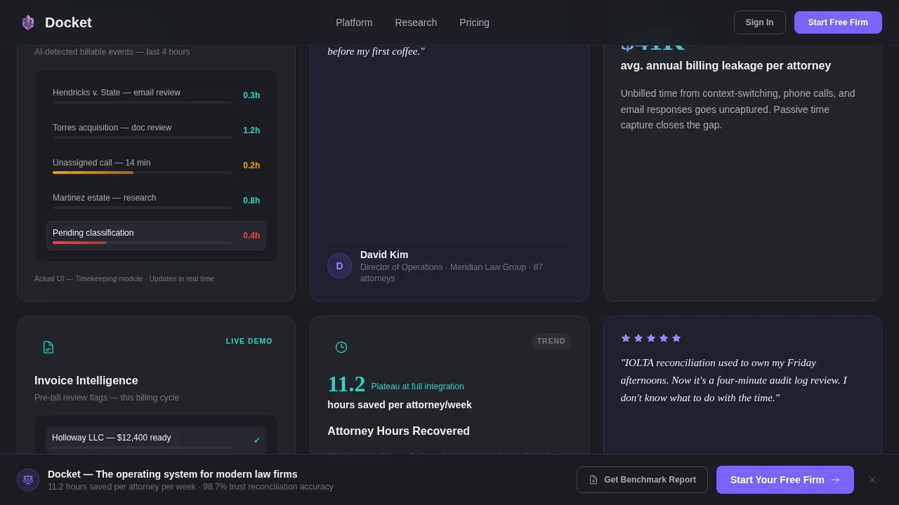 Legal ERP Firm Management Landing Page Template