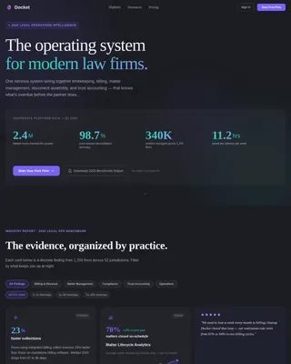 Legal ERP Firm Management Landing Page Template