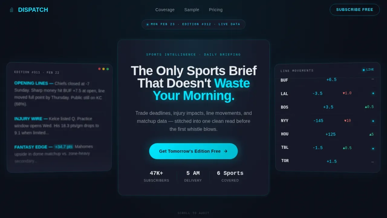 Specialist Sports Digital Presence Professional Website Template