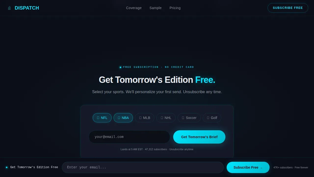 Specialist Sports Digital Presence Professional Website Template