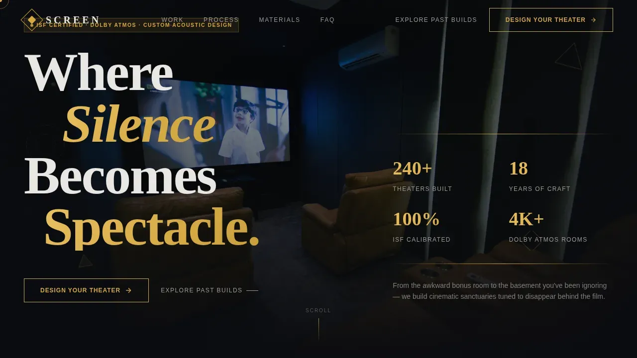 Acoustic & Specialty Design Appointment Booking Website Template
