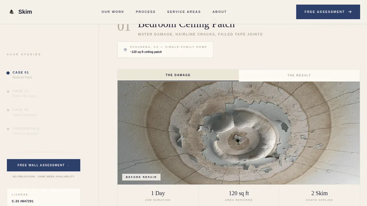 Certified Stucco Craftsperson Landing Page Template